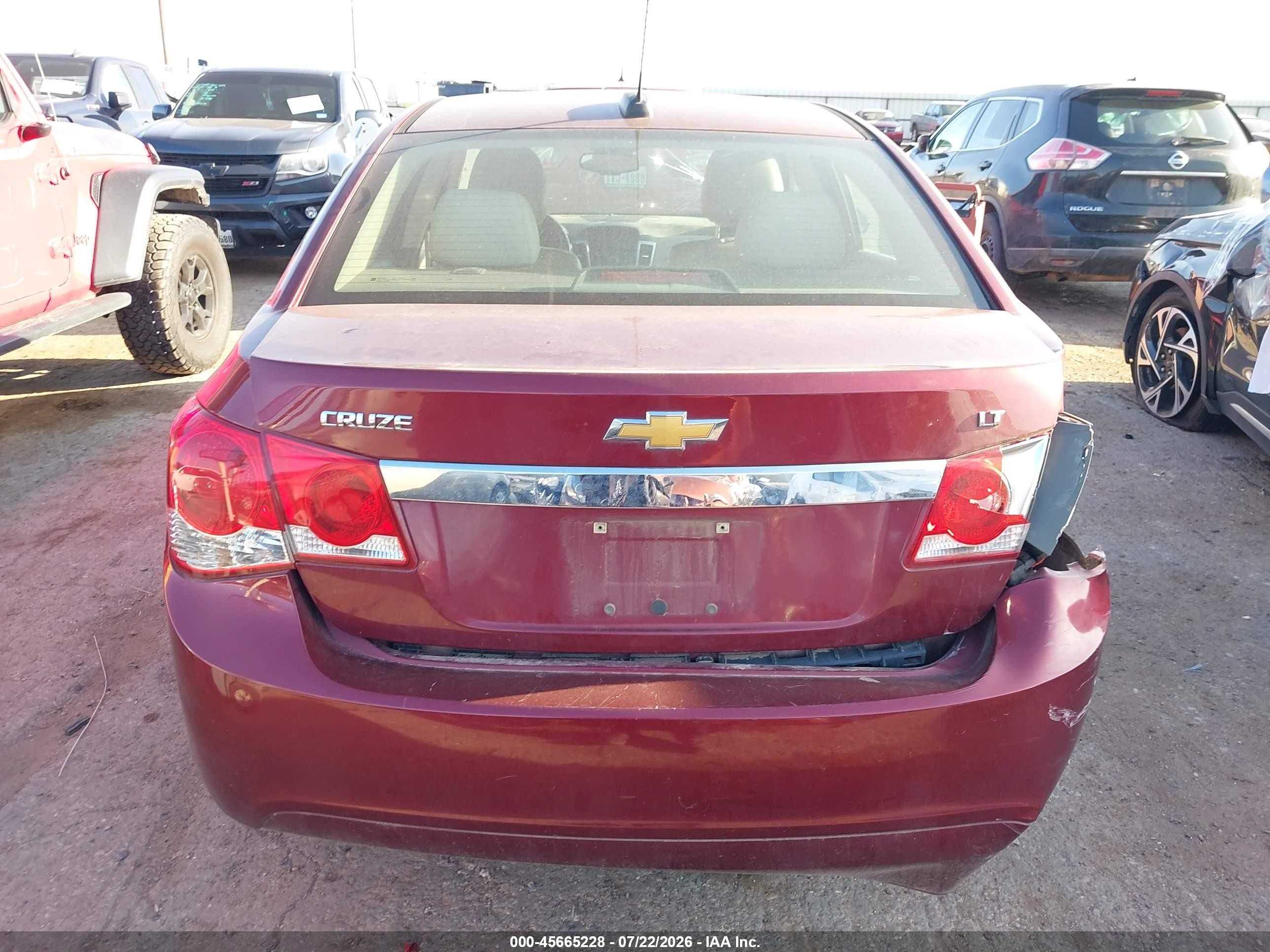 2015 Chevrolet Cruze 2lt Auto Maroon vin: 1G1PE5SB2F7206831
