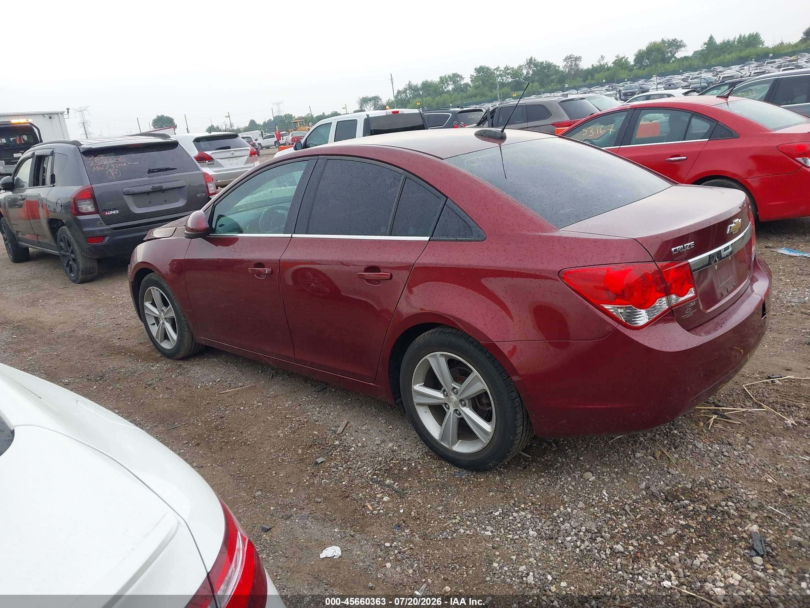 2015 Chevrolet Cruze 2lt Auto Maroon vin: 1G1PE5SB2F7244298