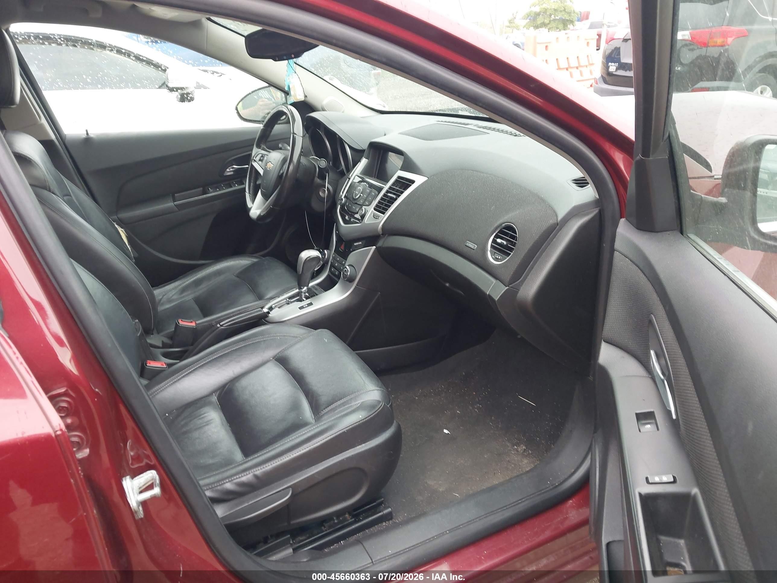 2015 Chevrolet Cruze 2lt Auto Maroon vin: 1G1PE5SB2F7244298