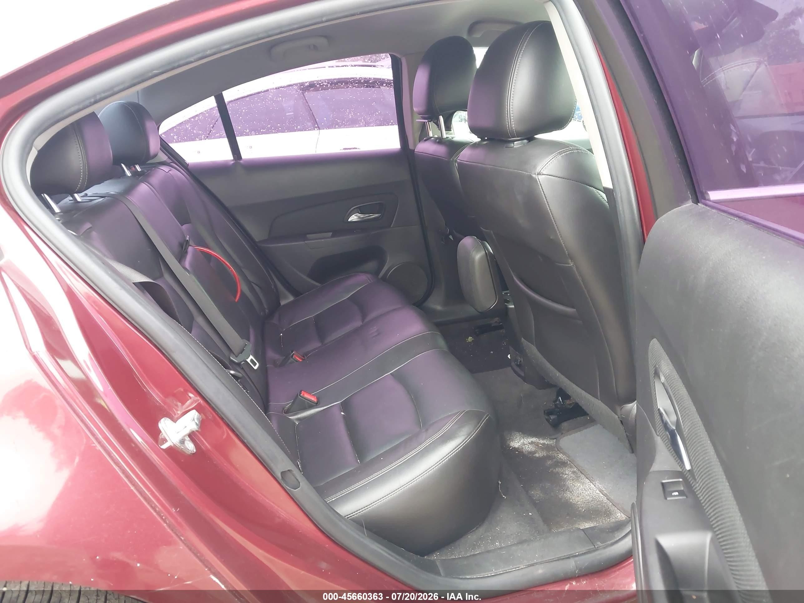 2015 Chevrolet Cruze 2lt Auto Maroon vin: 1G1PE5SB2F7244298
