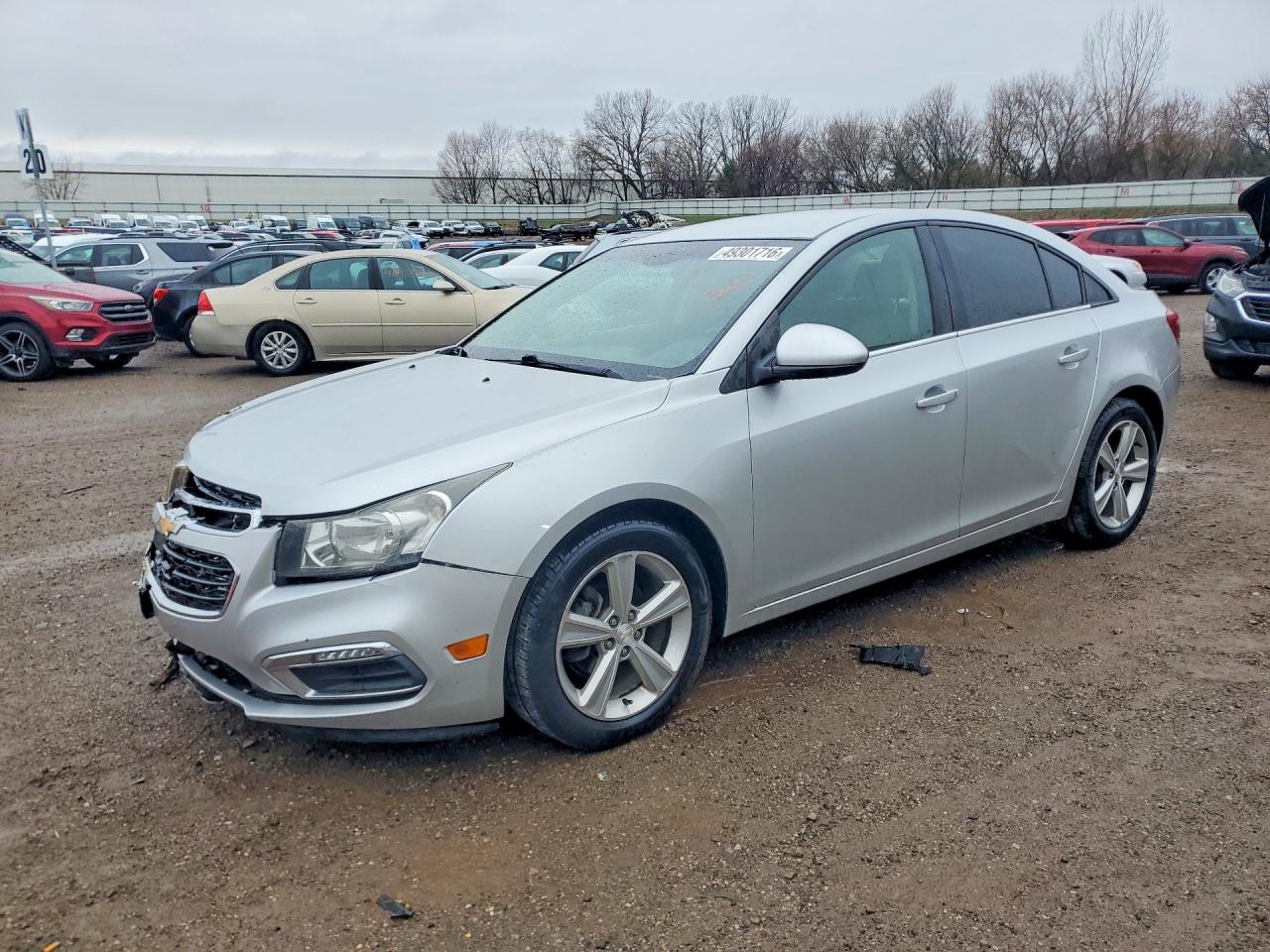2015 Chevrolet Cruze Lt Silver vin: 1G1PE5SB2F7273817