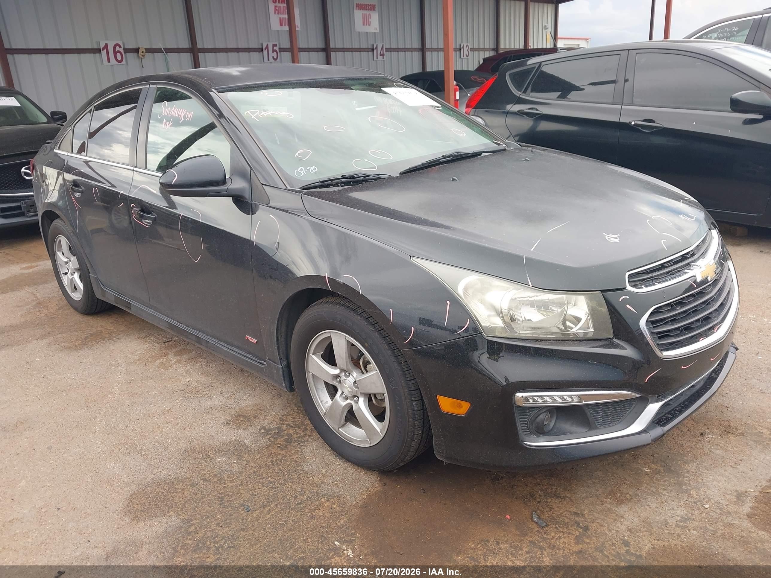 2016 Chevrolet Cruze Limited 1lt Auto Черный vin: 1G1PE5SB2G7168602