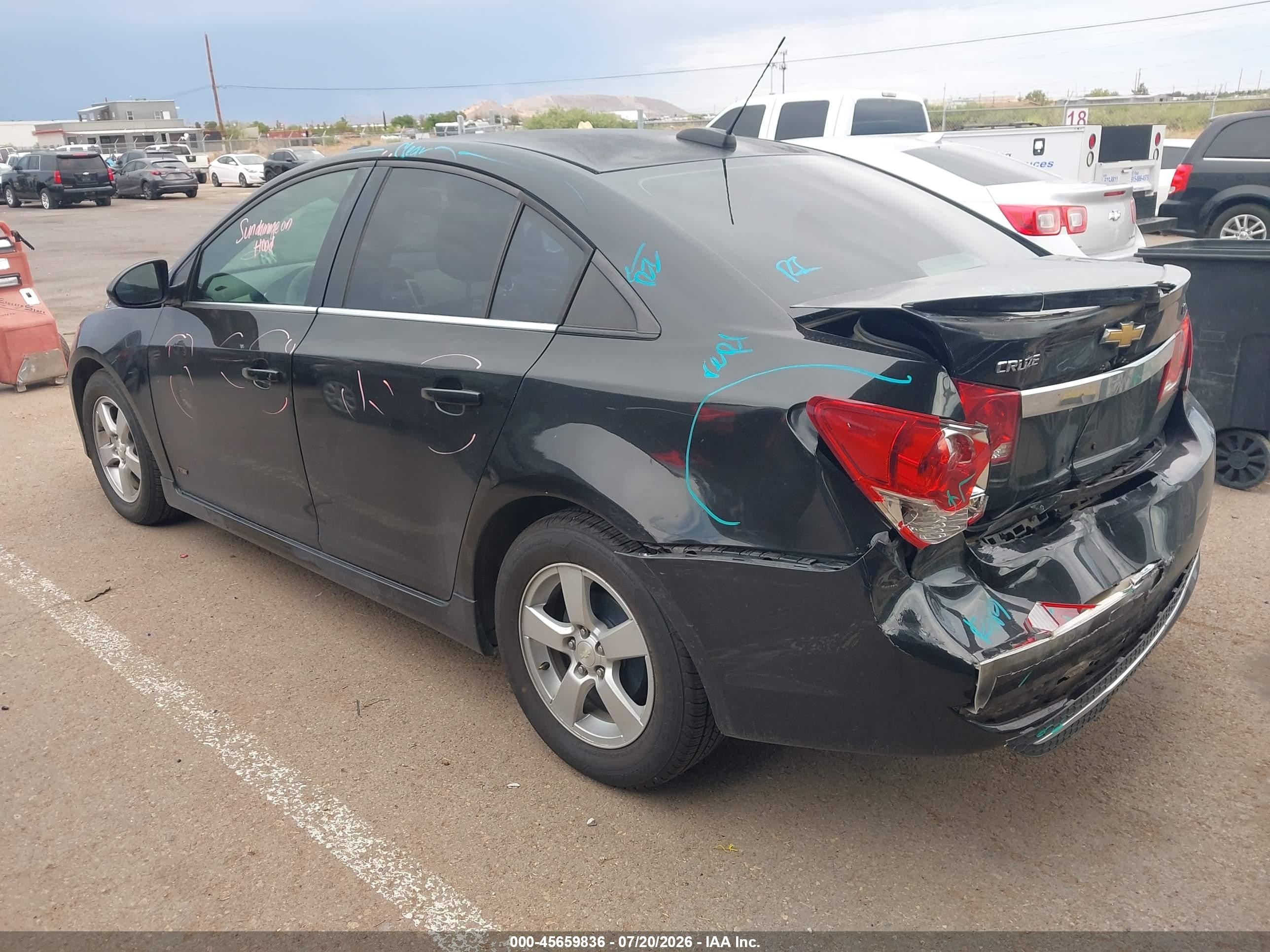 2016 Chevrolet Cruze Limited 1lt Auto Черный vin: 1G1PE5SB2G7168602