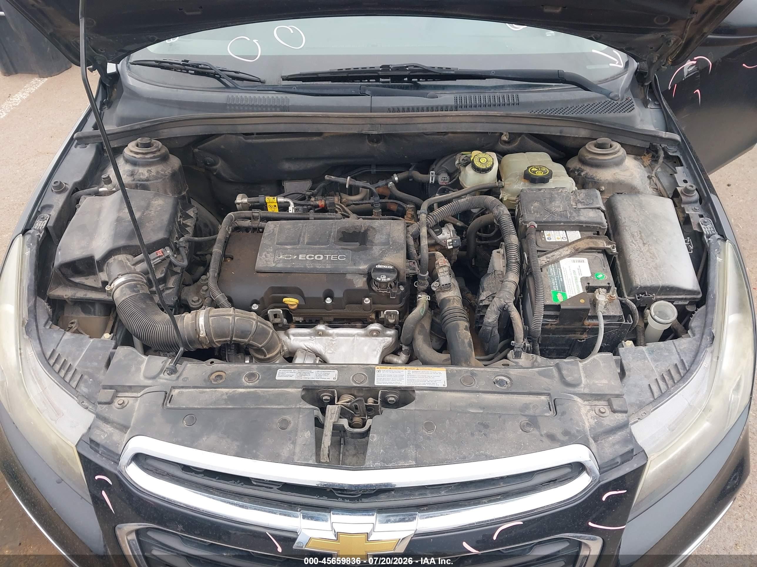 2016 Chevrolet Cruze Limited 1lt Auto Черный vin: 1G1PE5SB2G7168602