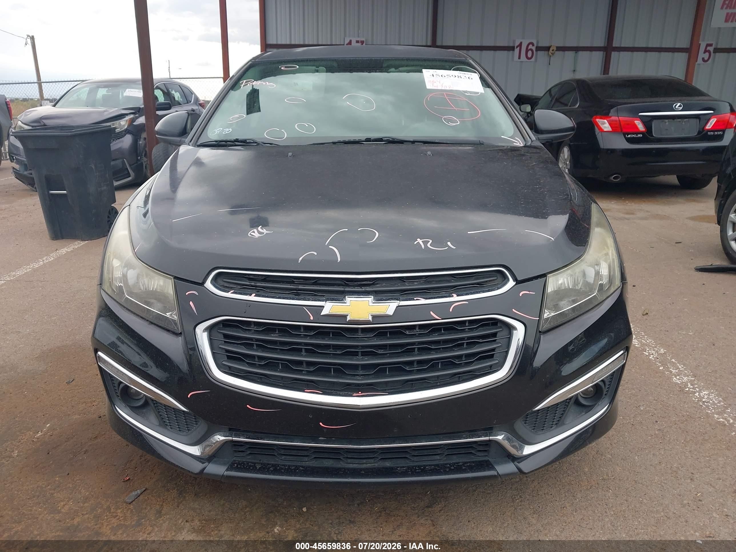2016 Chevrolet Cruze Limited 1lt Auto Черный vin: 1G1PE5SB2G7168602