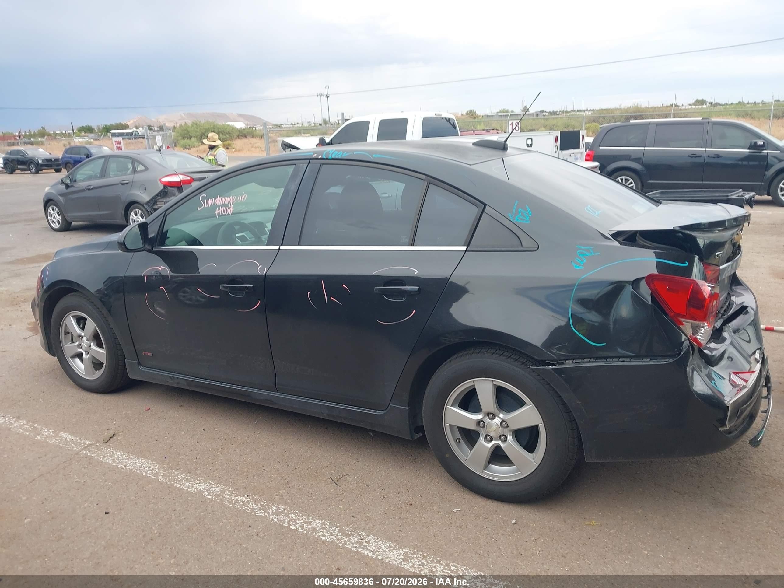 2016 Chevrolet Cruze Limited 1lt Auto Черный vin: 1G1PE5SB2G7168602