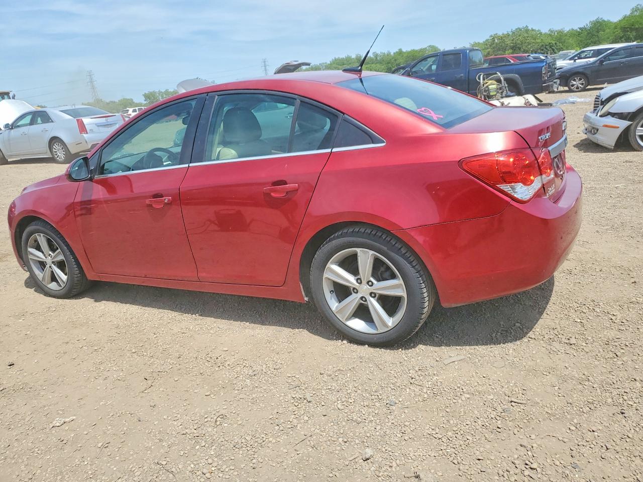 2013 Chevrolet Cruze Lt Burgundy vin: 1G1PE5SB3D7110767