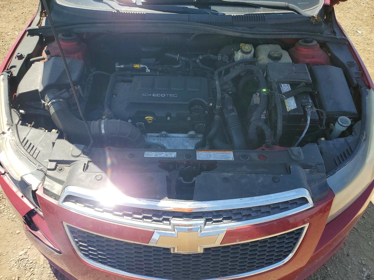 2013 Chevrolet Cruze Lt Burgundy vin: 1G1PE5SB3D7110767