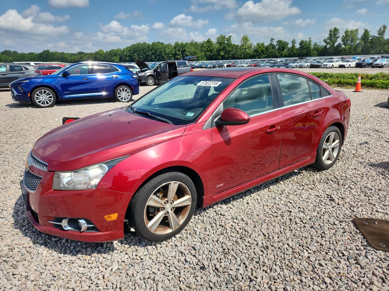 2013 Chevrolet Cruze Lt Red vin: 1G1PE5SB3D7157720
