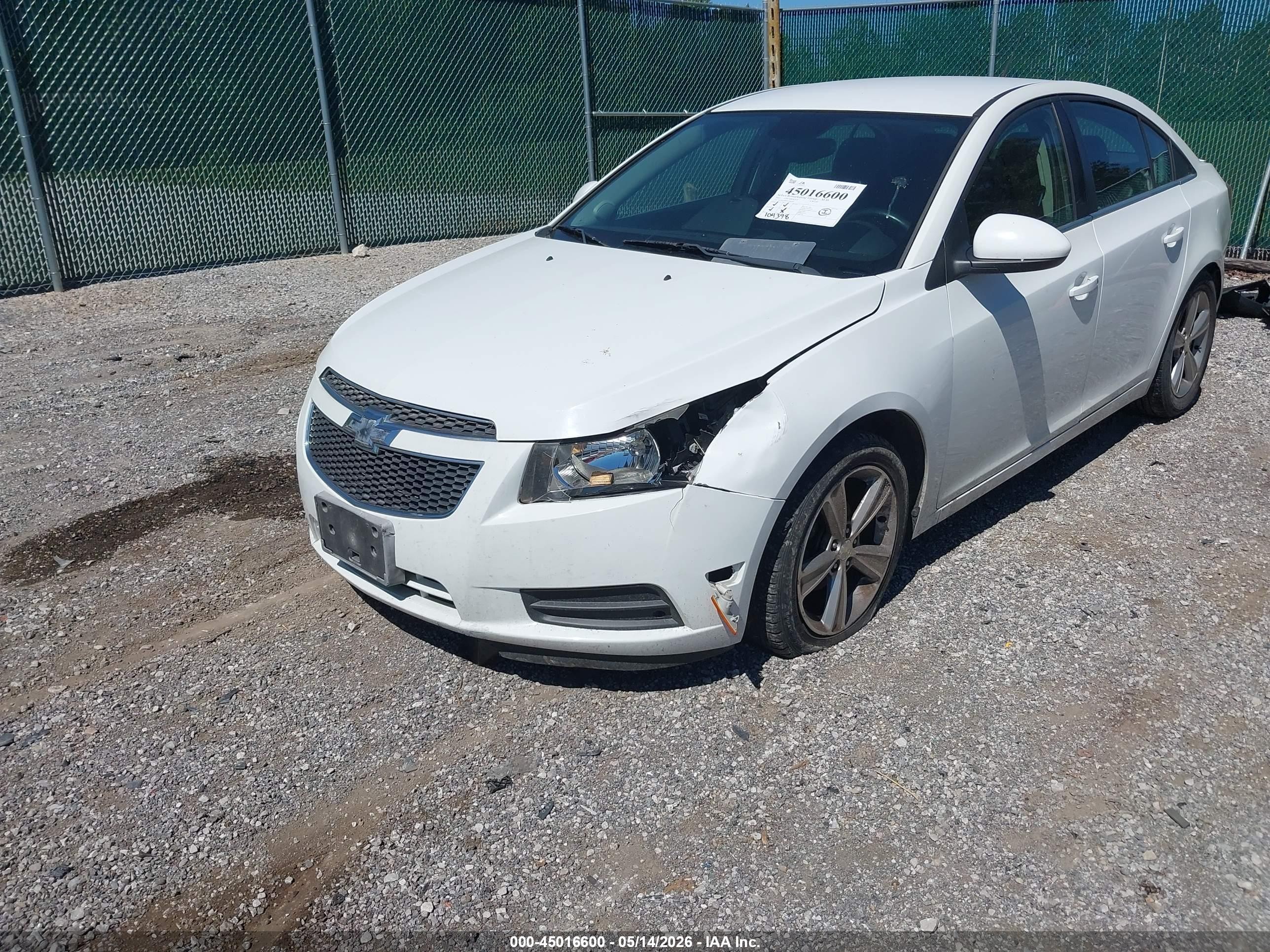 2013 Chevrolet Cruze 2lt Auto White vin: 1G1PE5SB3D7208309