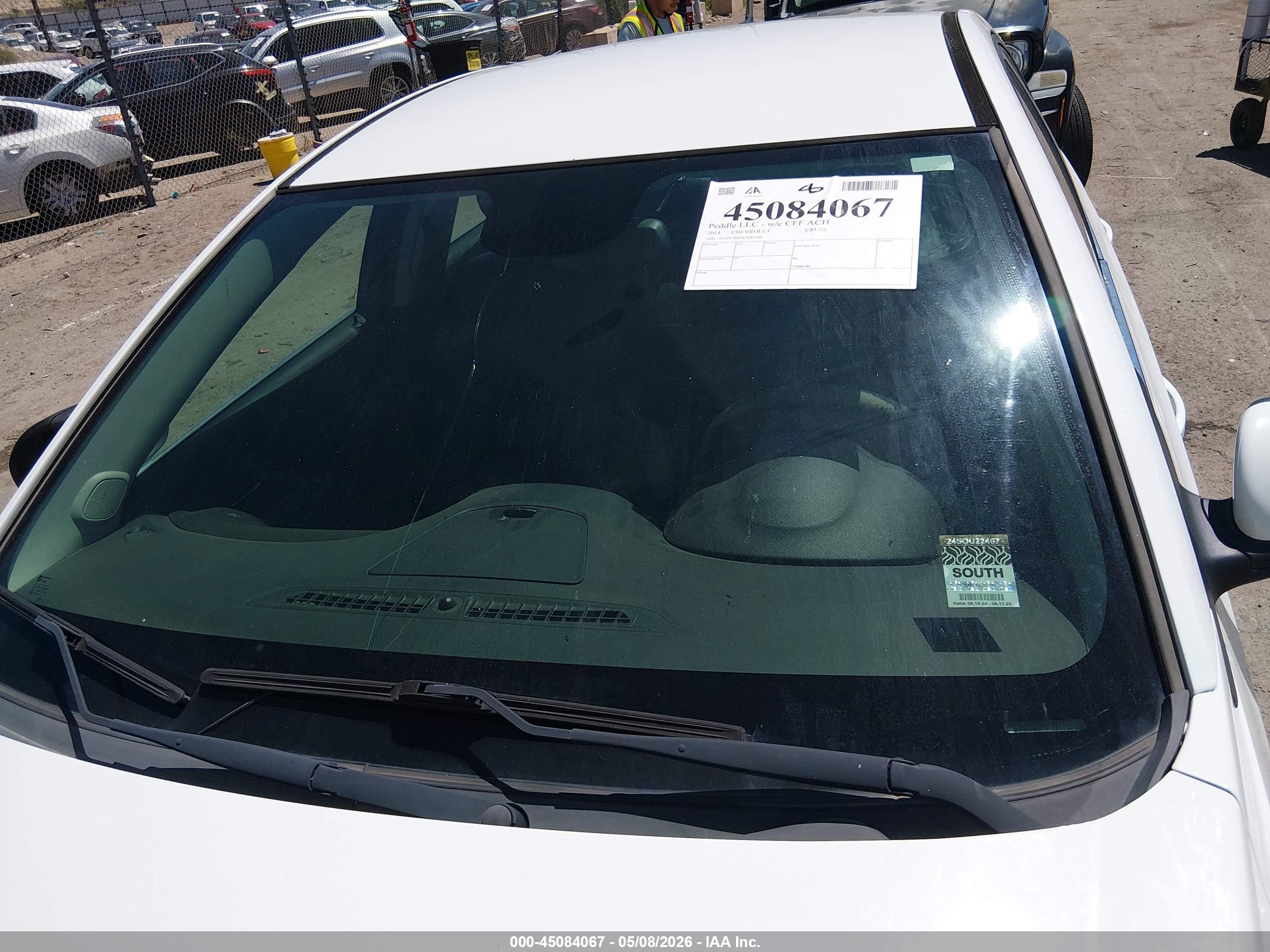 2014 Chevrolet Cruze 2lt Auto Белый vin: 1G1PE5SB3E7181940