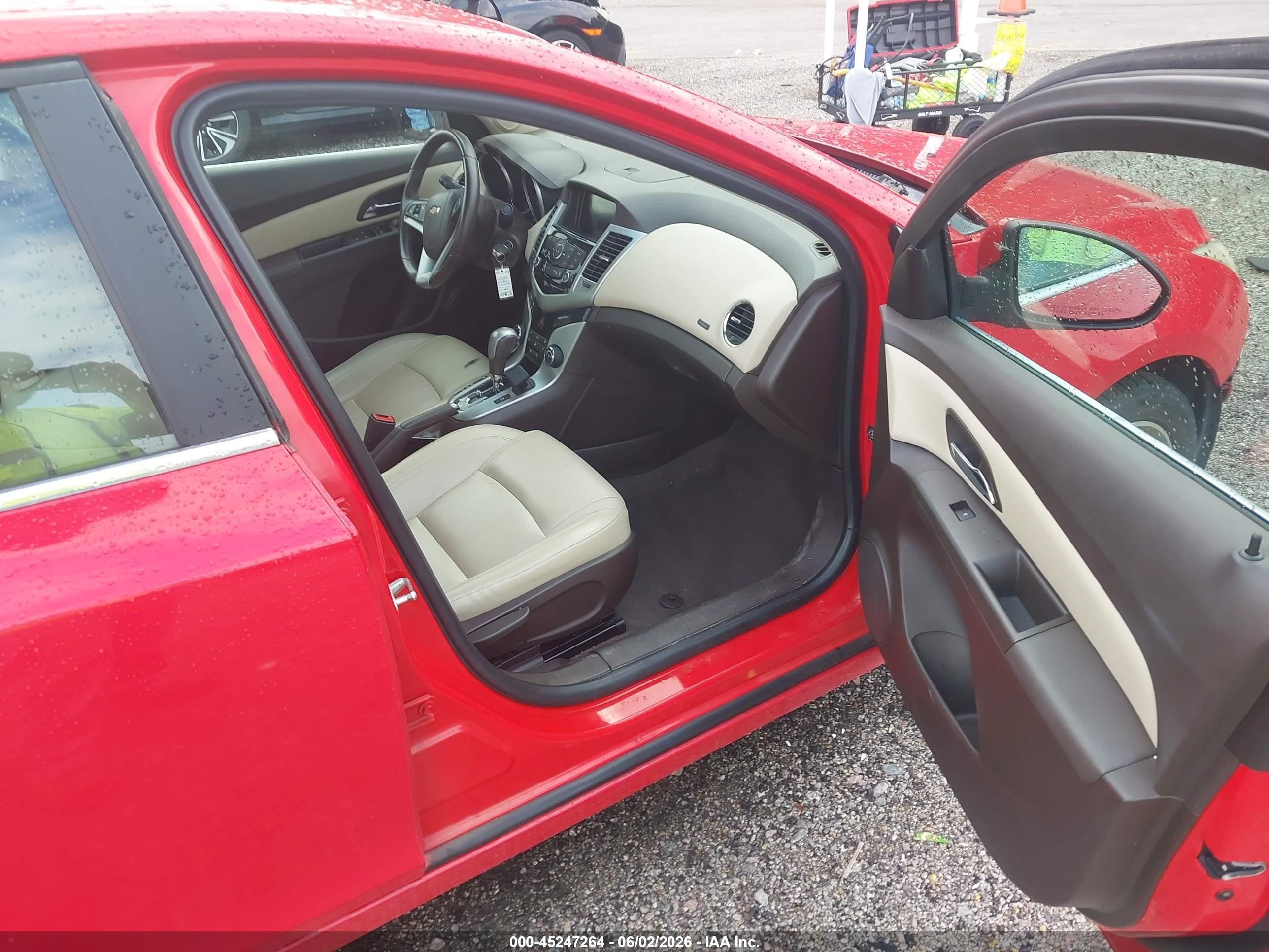 2014 Chevrolet Cruze 2lt Auto Red vin: 1G1PE5SB3E7307102