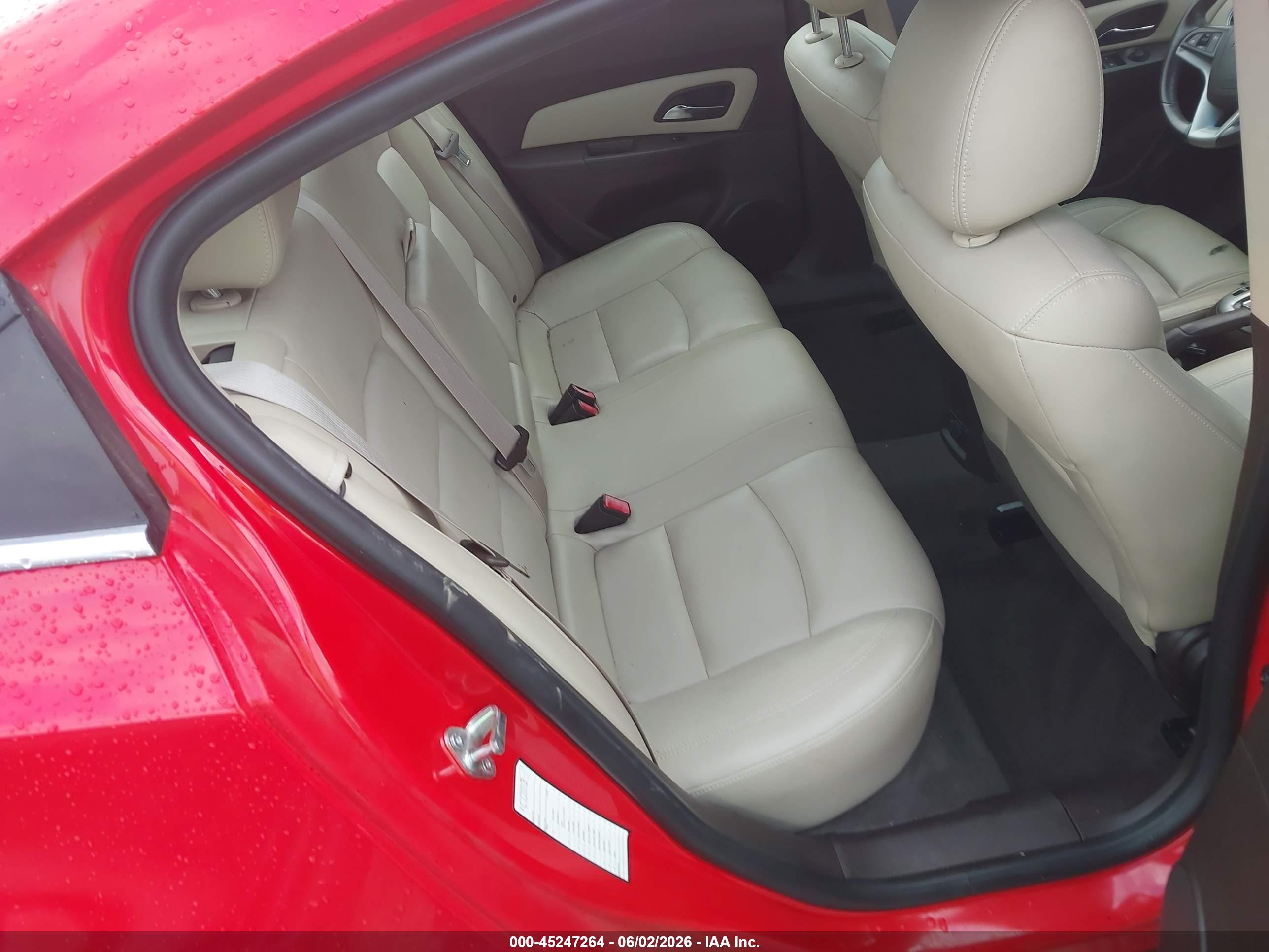 2014 Chevrolet Cruze 2lt Auto Red vin: 1G1PE5SB3E7307102