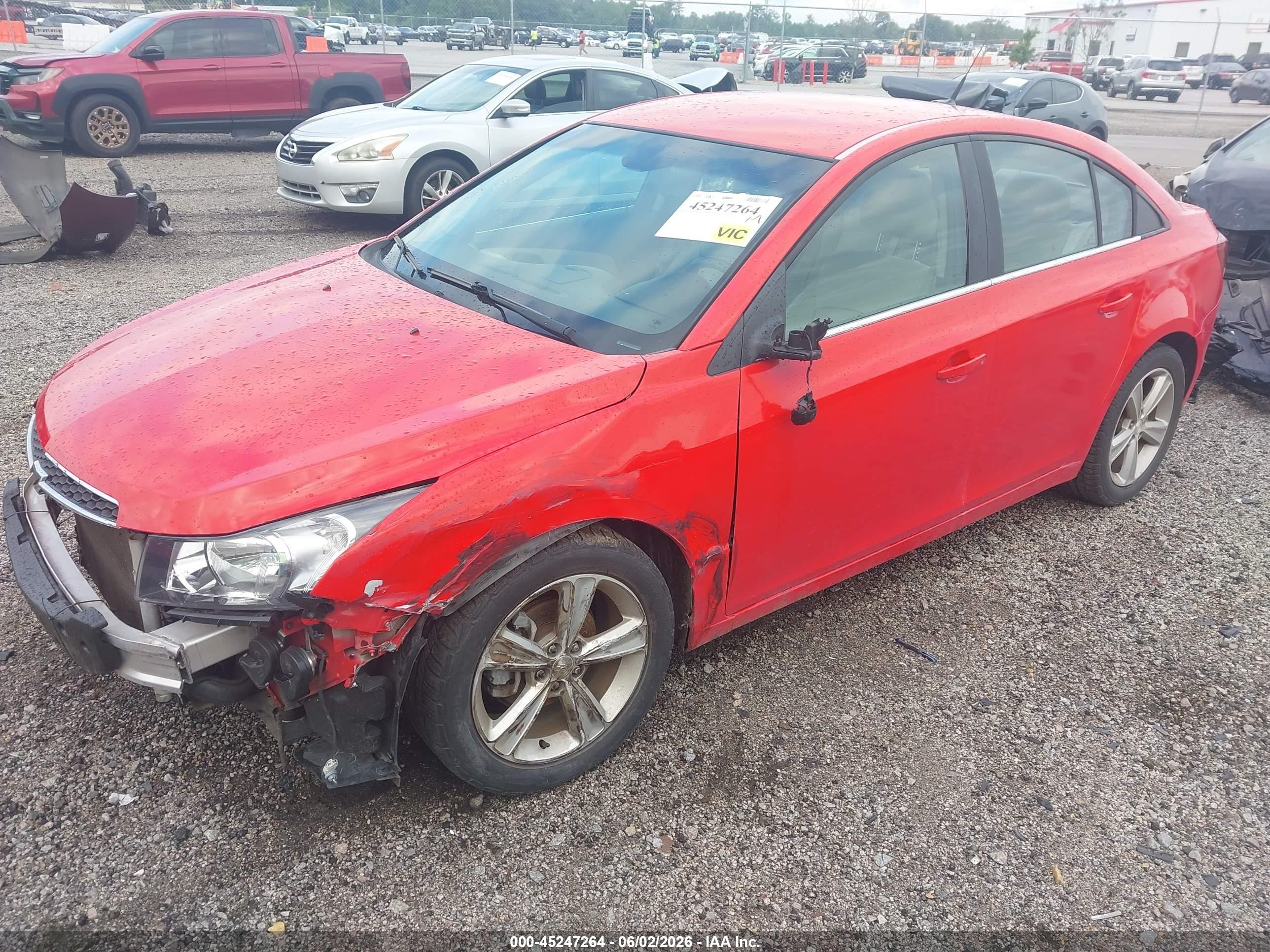 2014 Chevrolet Cruze 2lt Auto Red vin: 1G1PE5SB3E7307102