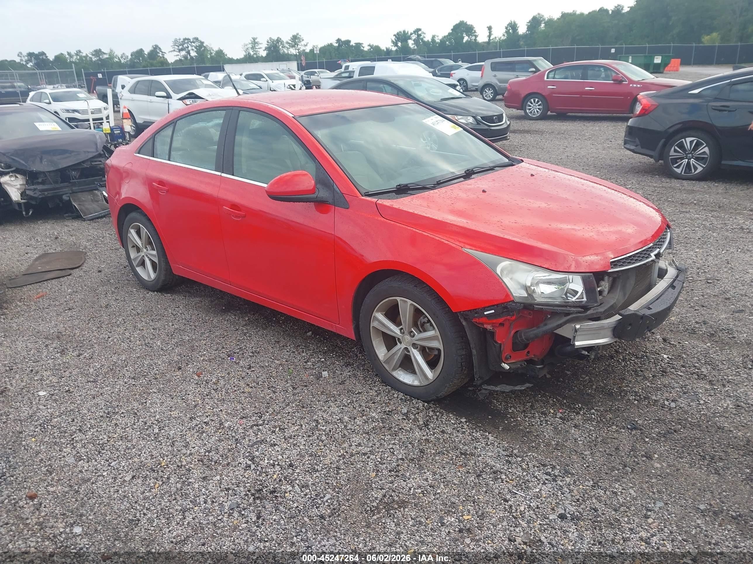 2014 Chevrolet Cruze 2lt Auto Red vin: 1G1PE5SB3E7307102