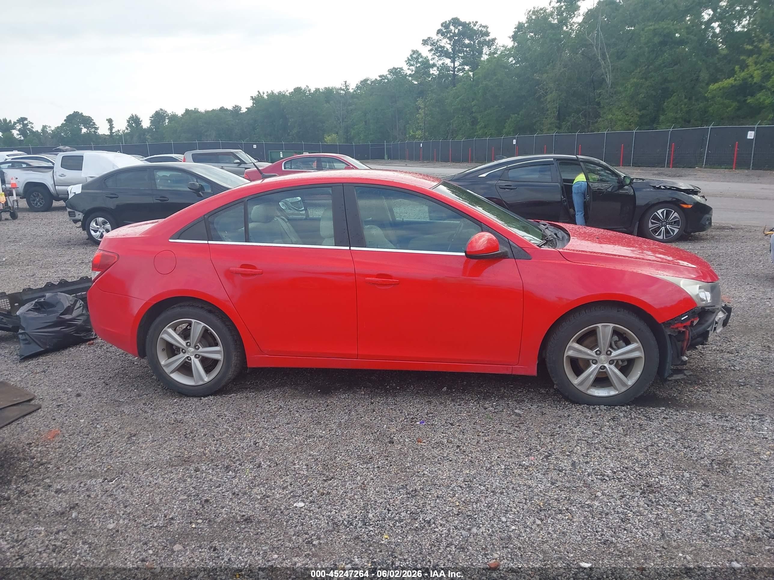 2014 Chevrolet Cruze 2lt Auto Red vin: 1G1PE5SB3E7307102