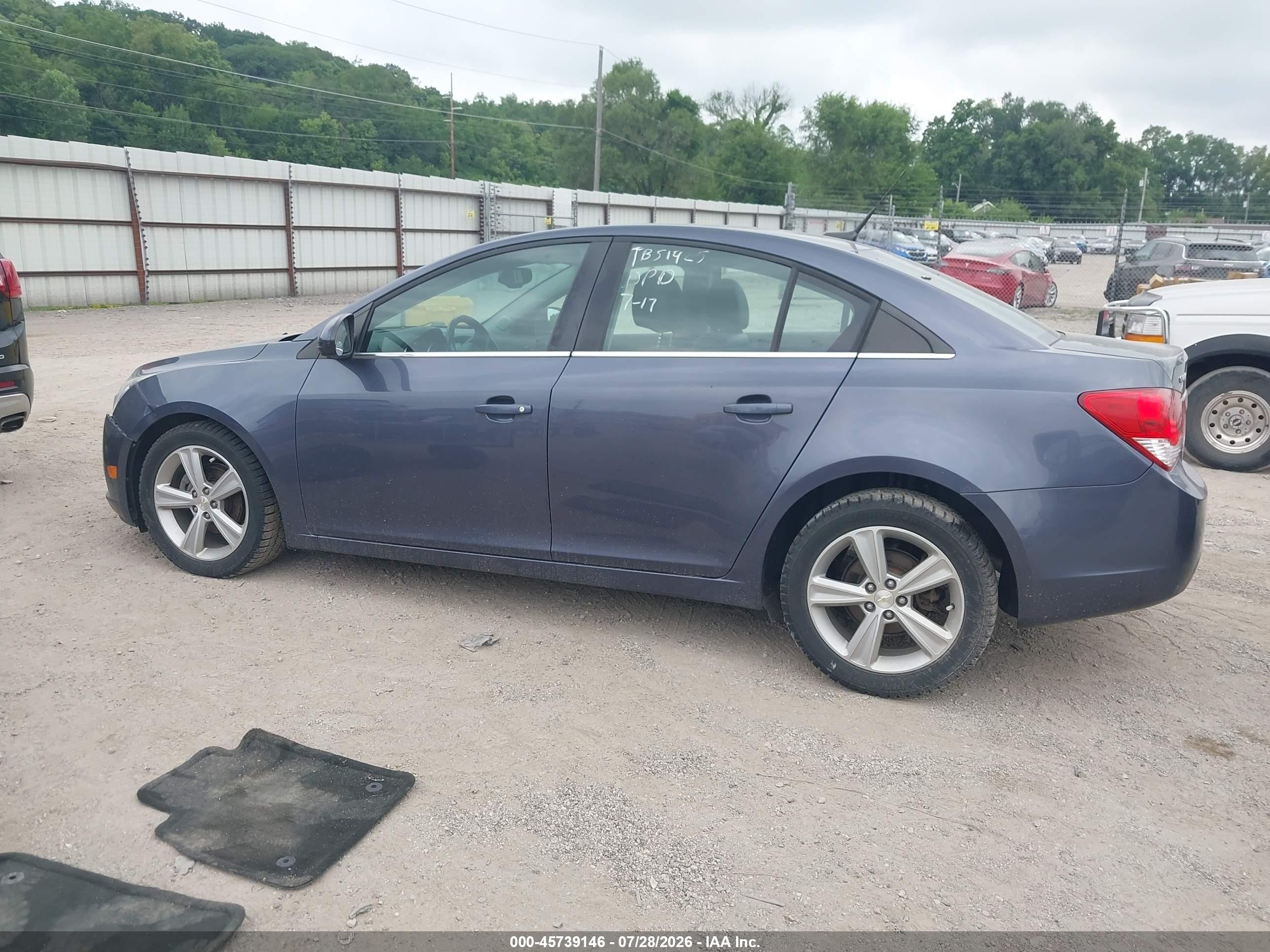 2014 Chevrolet Cruze 2lt Auto Blue vin: 1G1PE5SB3E7353769