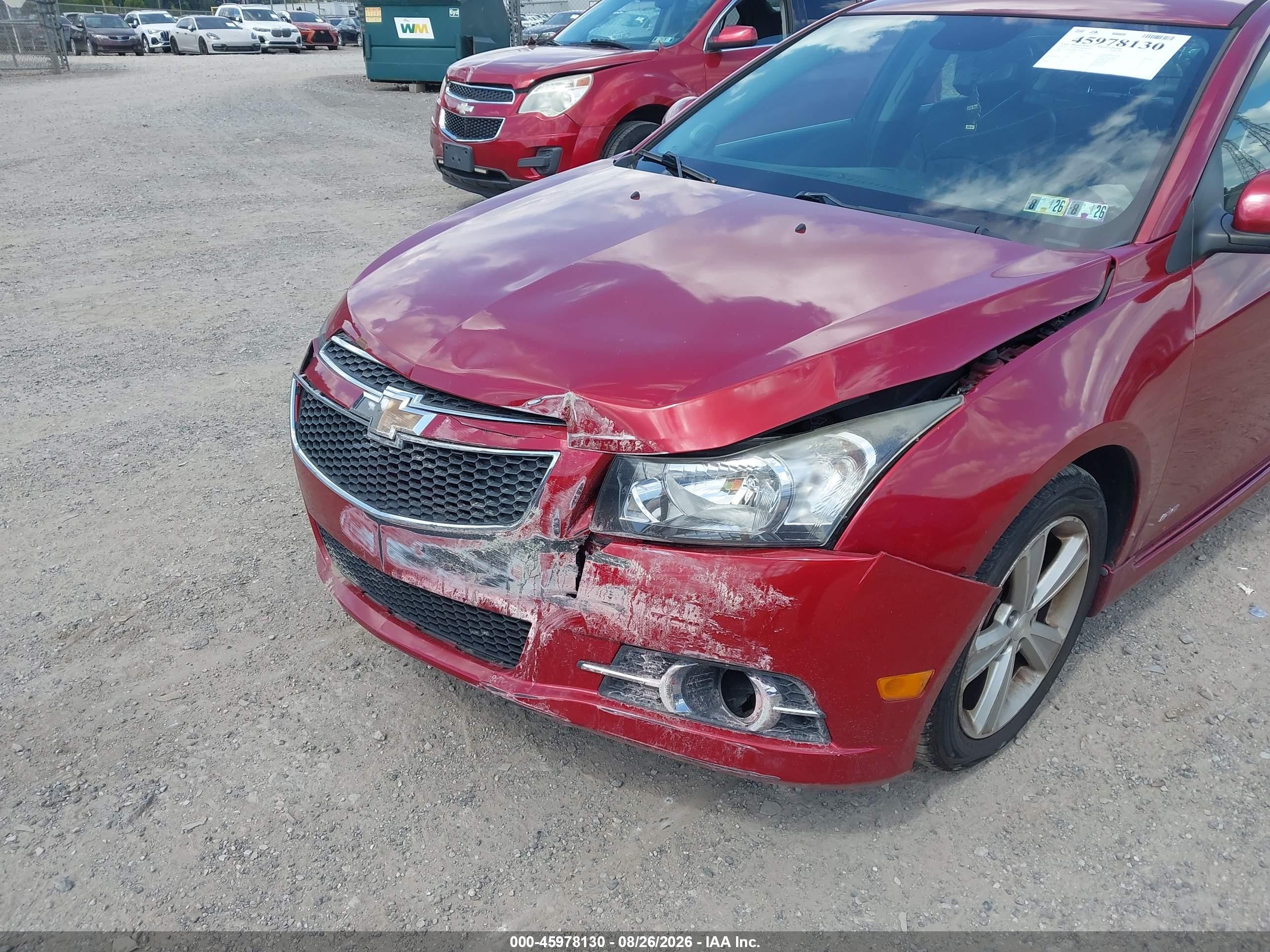 2014 Chevrolet Cruze 2lt Auto Красный vin: 1G1PE5SB3E7366912