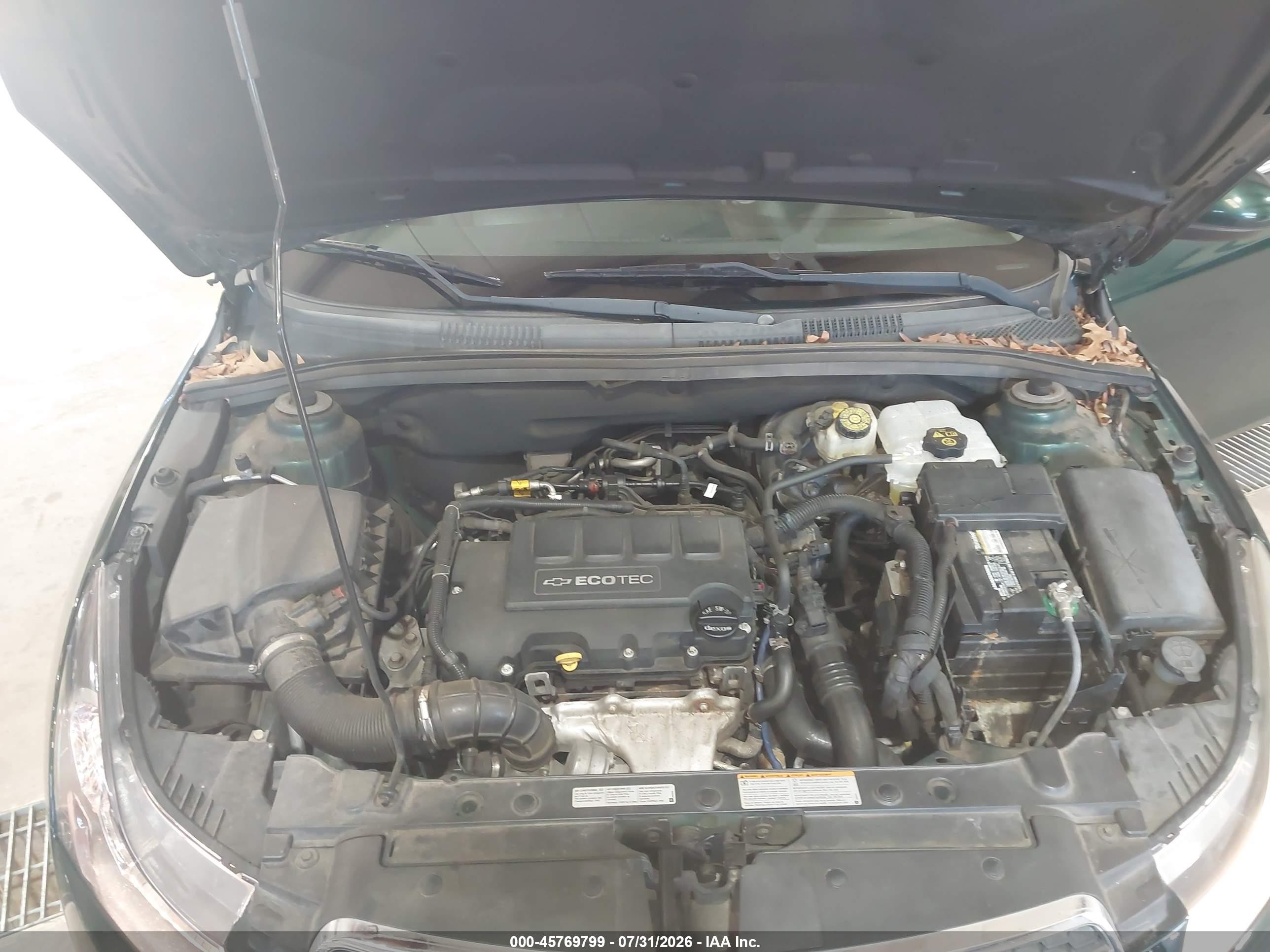 2014 Chevrolet Cruze 2lt Auto Зеленый vin: 1G1PE5SB3E7373262