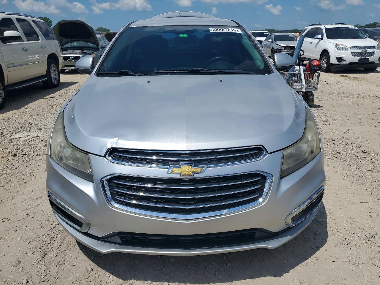 2015 Chevrolet Cruze Lt Gray vin: 1G1PE5SB3F7105586