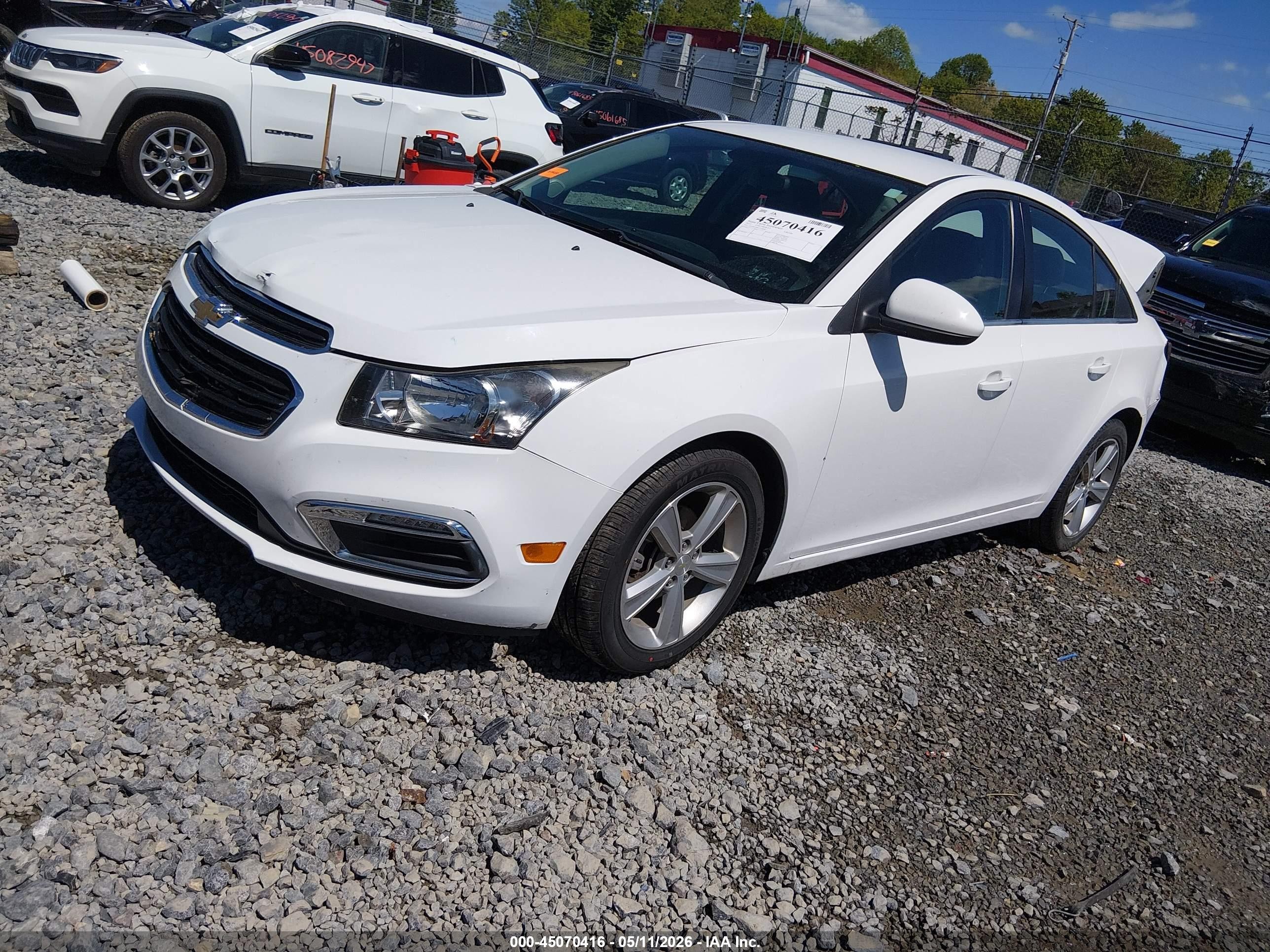 2015 Chevrolet Cruze 2lt Auto White vin: 1G1PE5SB3F7140886