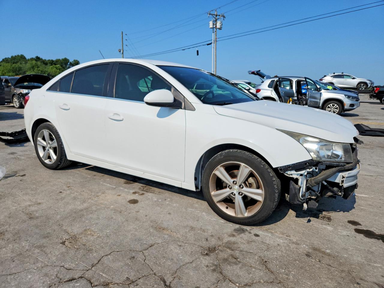 2015 Chevrolet Cruze Lt White vin: 1G1PE5SB3F7154853