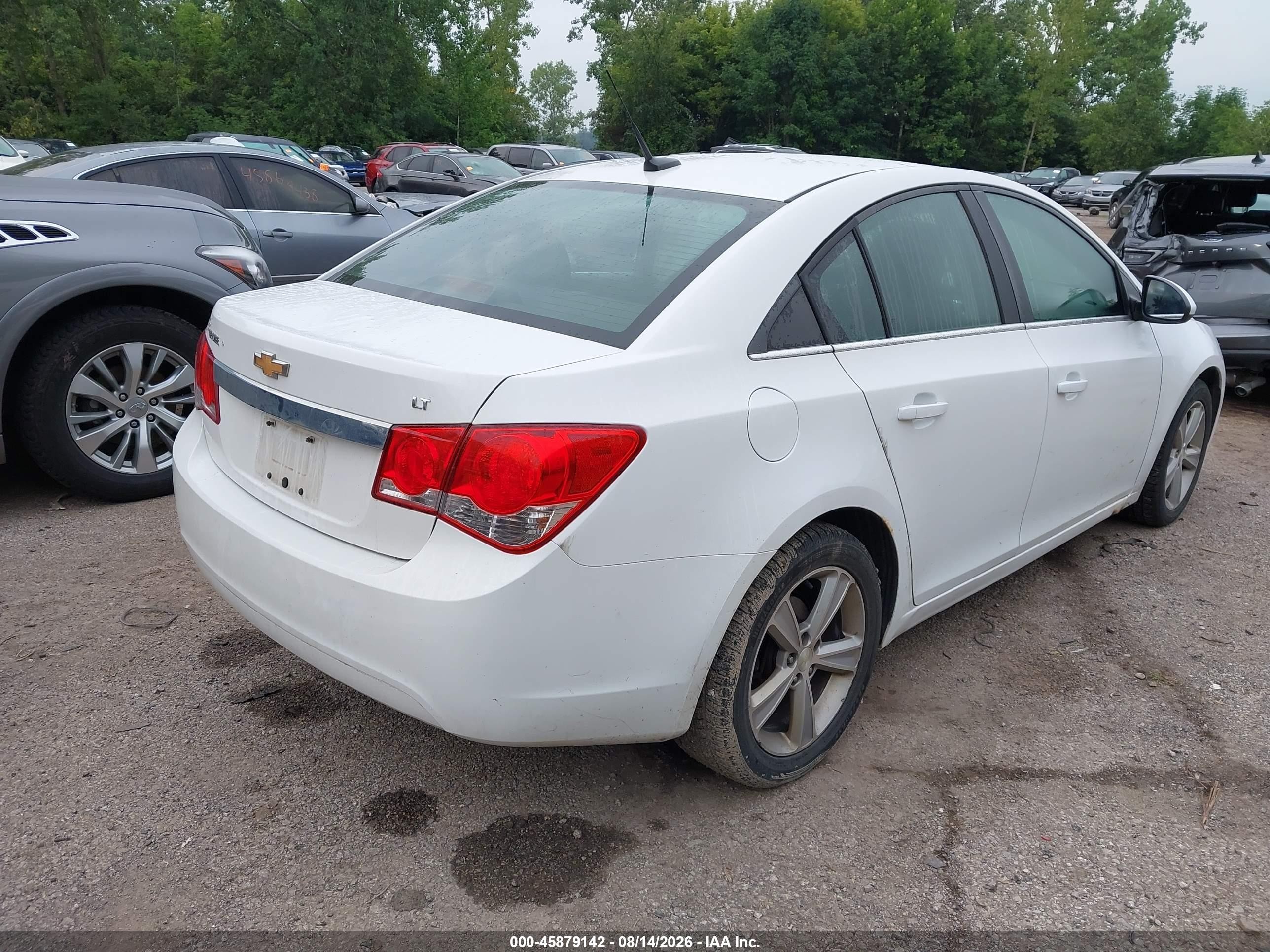 2014 Chevrolet Cruze 2lt Auto White vin: 1G1PE5SB4E7300708