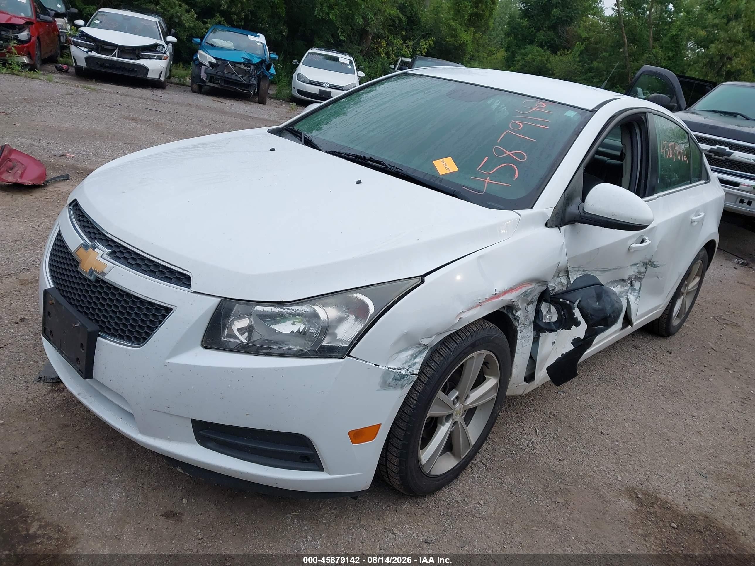 2014 Chevrolet Cruze 2lt Auto White vin: 1G1PE5SB4E7300708