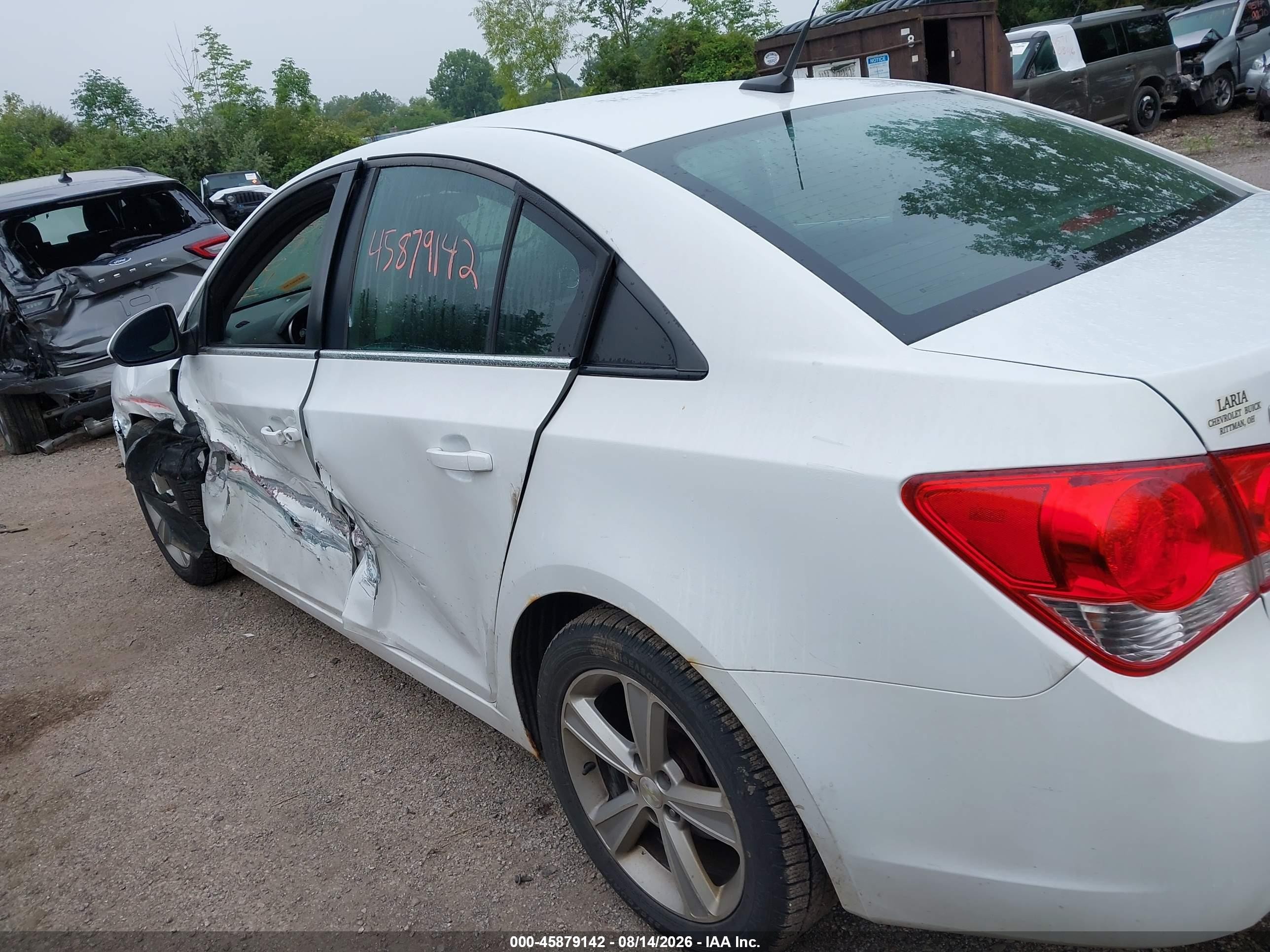 2014 Chevrolet Cruze 2lt Auto White vin: 1G1PE5SB4E7300708