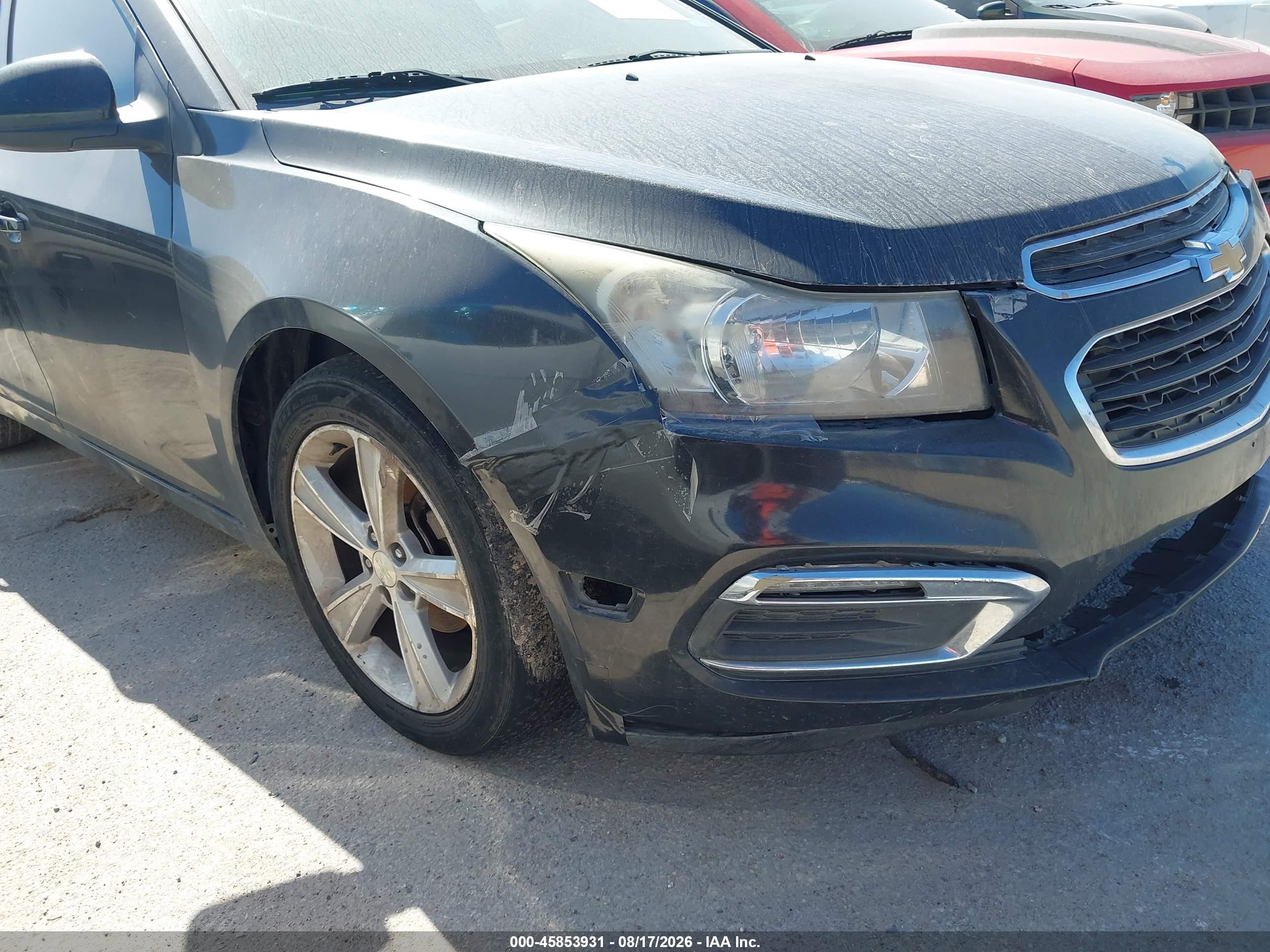 2015 Chevrolet Cruze 2lt Auto Black vin: 1G1PE5SB4F7247946