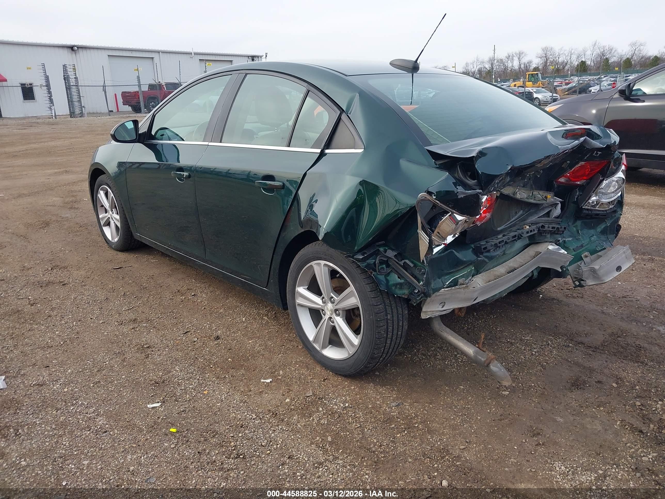 2015 Chevrolet Cruze 2lt Auto Green vin: 1G1PE5SB4F7254377