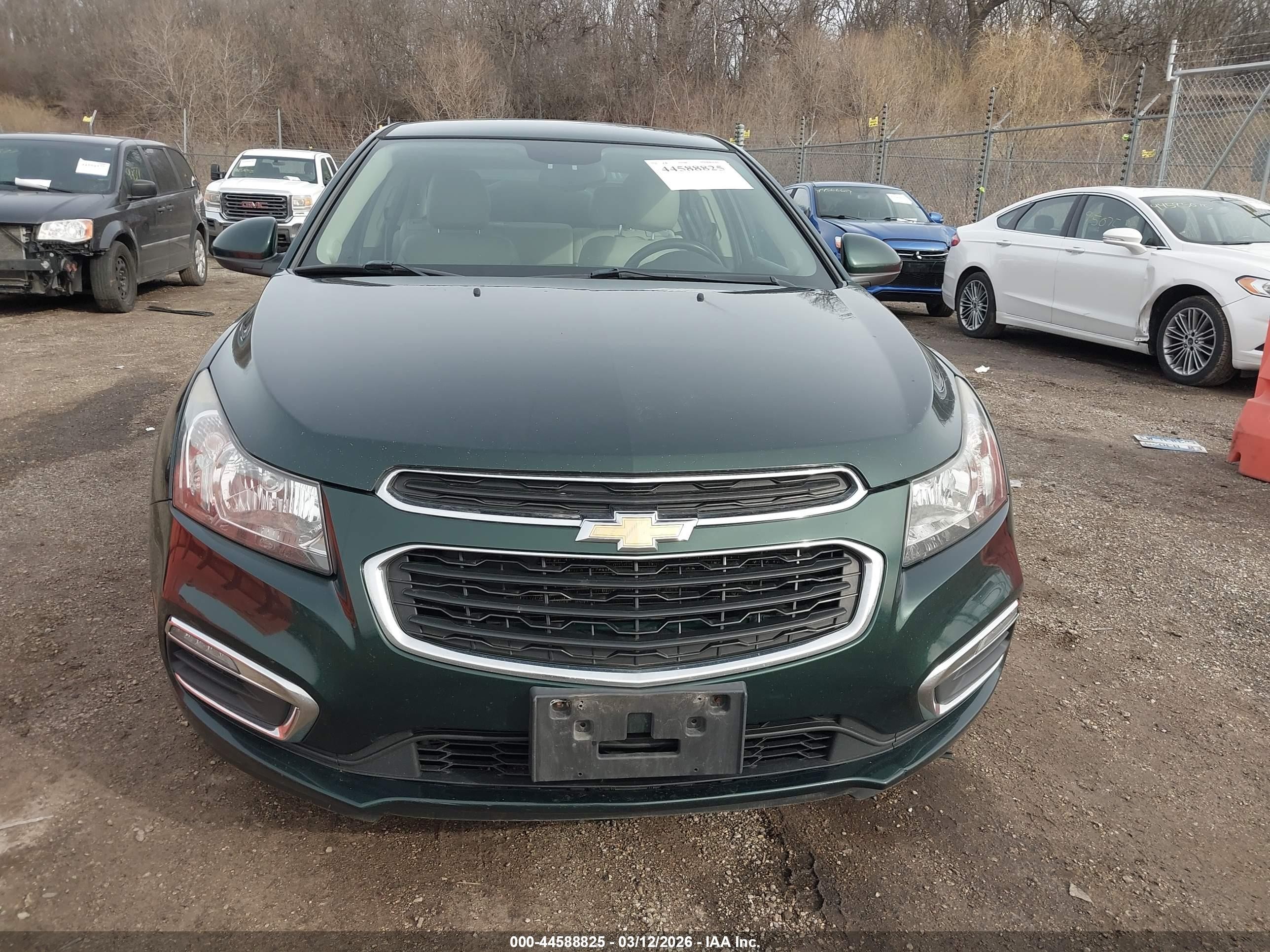 2015 Chevrolet Cruze 2lt Auto Green vin: 1G1PE5SB4F7254377