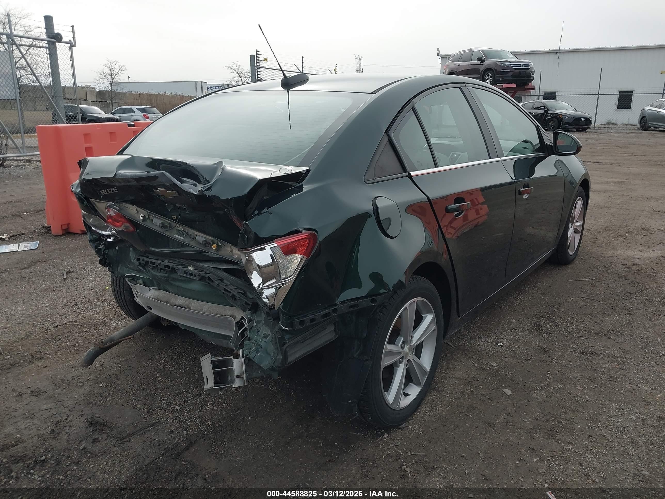 2015 Chevrolet Cruze 2lt Auto Green vin: 1G1PE5SB4F7254377