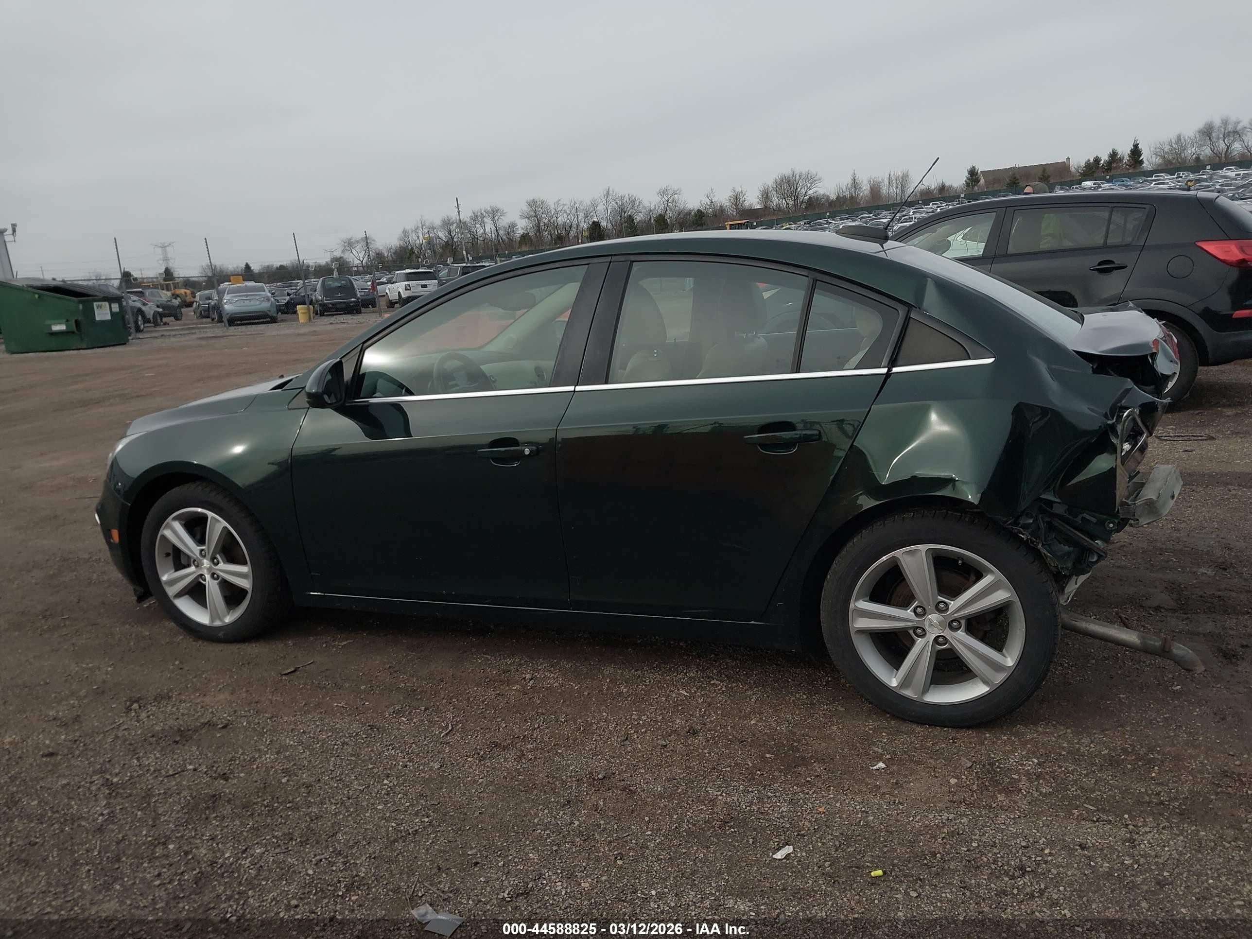 2015 Chevrolet Cruze 2lt Auto Green vin: 1G1PE5SB4F7254377