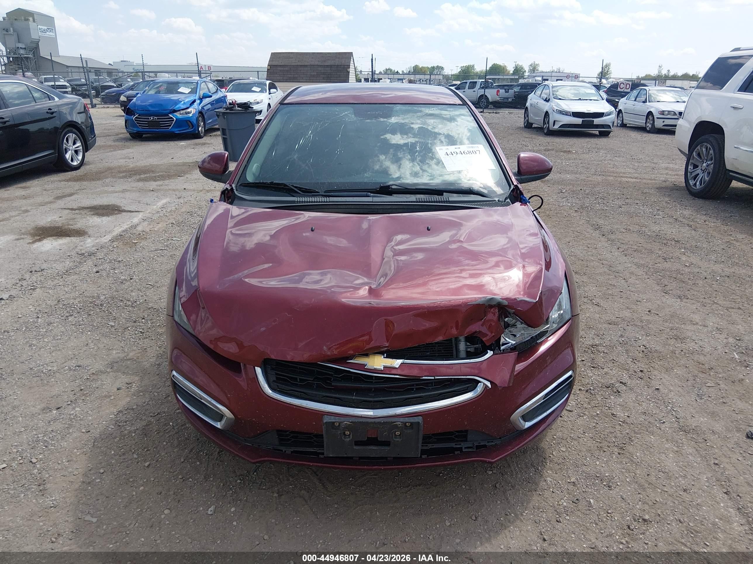 2016 Chevrolet Cruze Limited 1lt Auto Темно-бордовый vin: 1G1PE5SB4G7177639