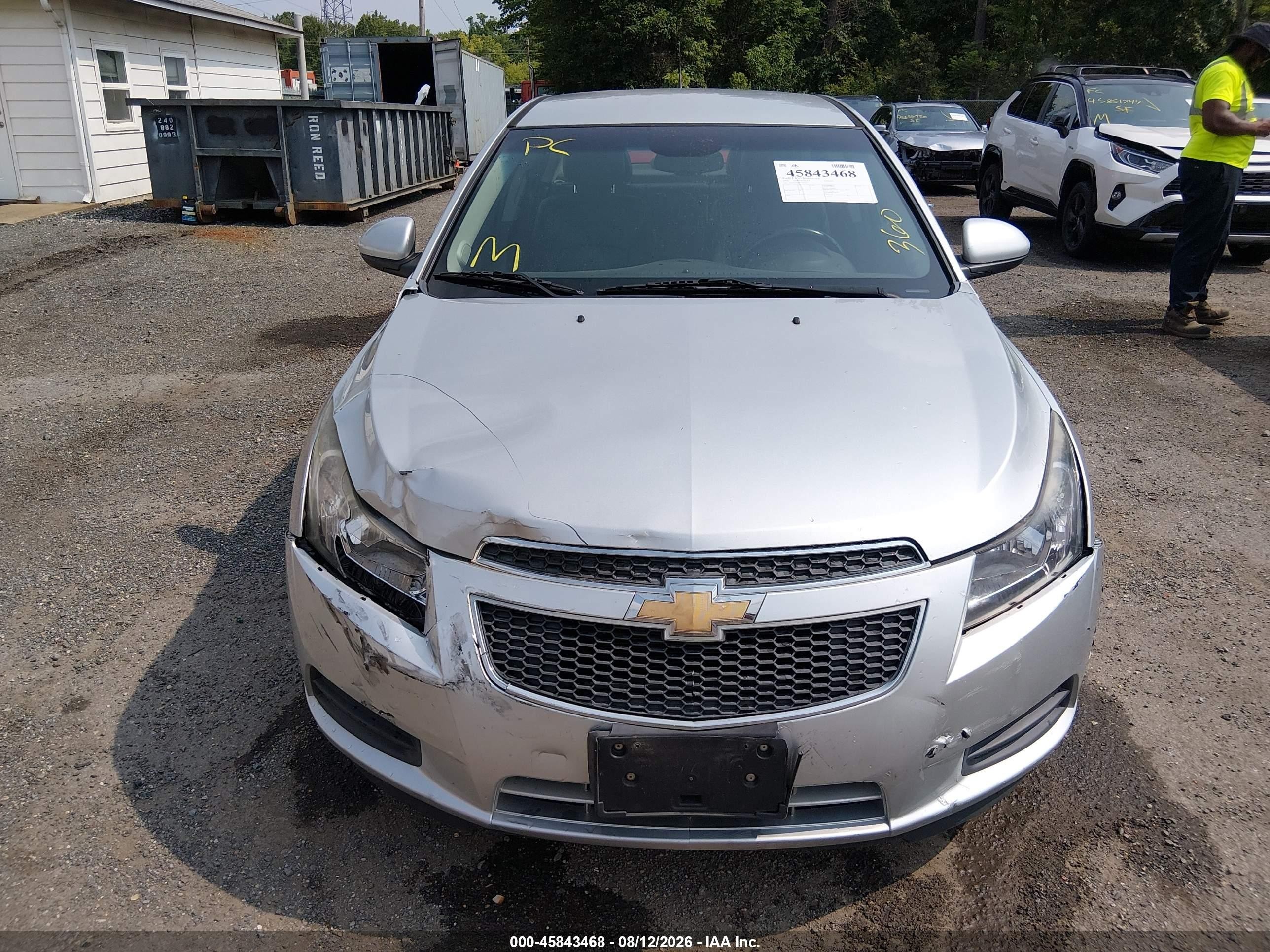 2013 Chevrolet Cruze 2lt Auto Silver vin: 1G1PE5SB5D7325941