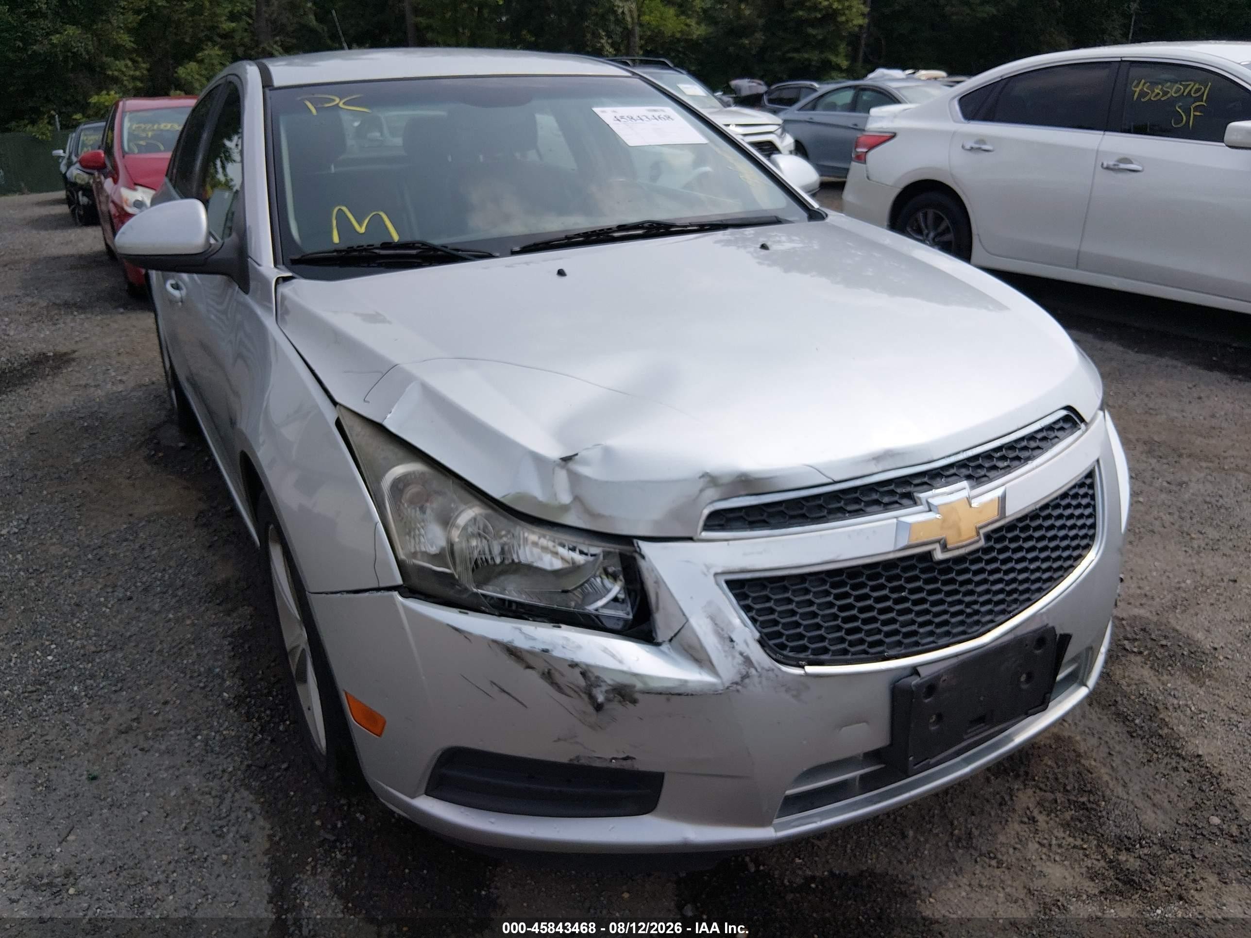 2013 Chevrolet Cruze 2lt Auto Silver vin: 1G1PE5SB5D7325941