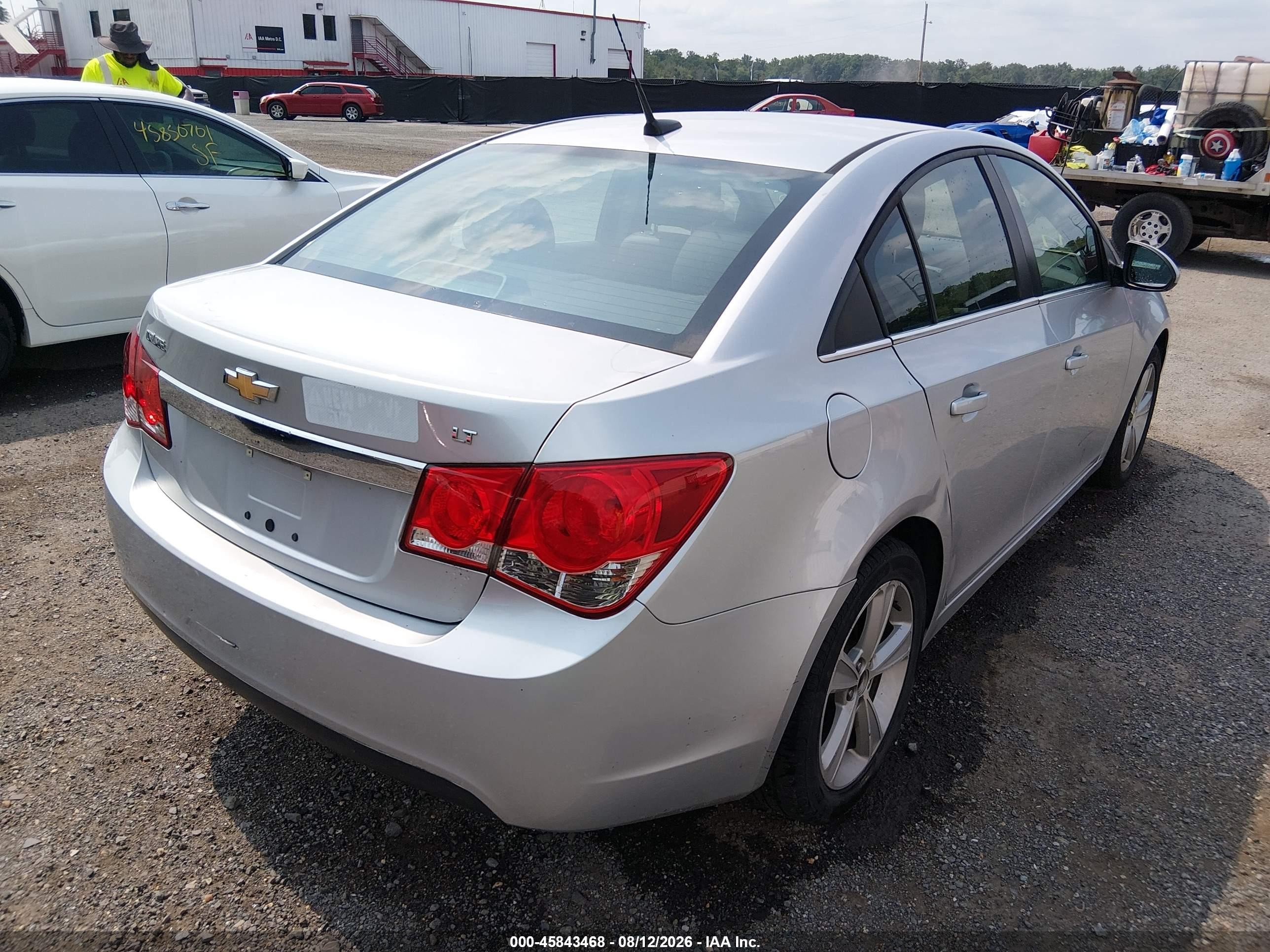 2013 Chevrolet Cruze 2lt Auto Silver vin: 1G1PE5SB5D7325941