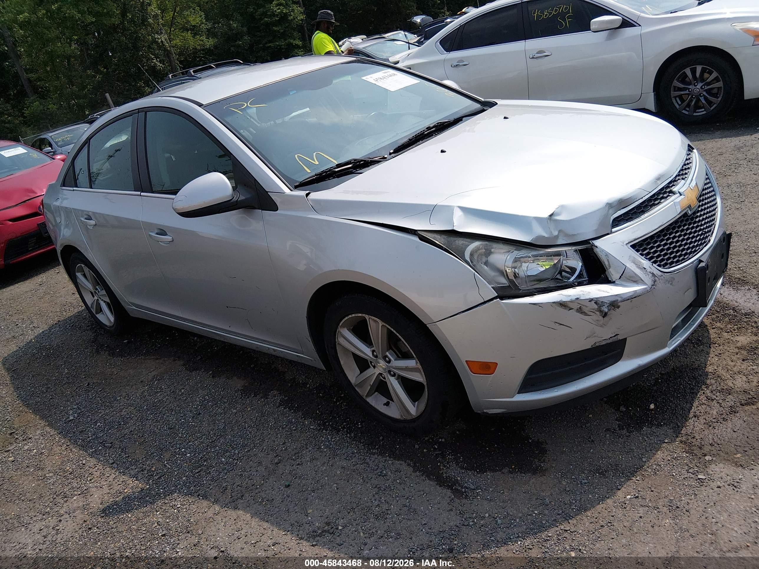 2013 Chevrolet Cruze 2lt Auto Silver vin: 1G1PE5SB5D7325941
