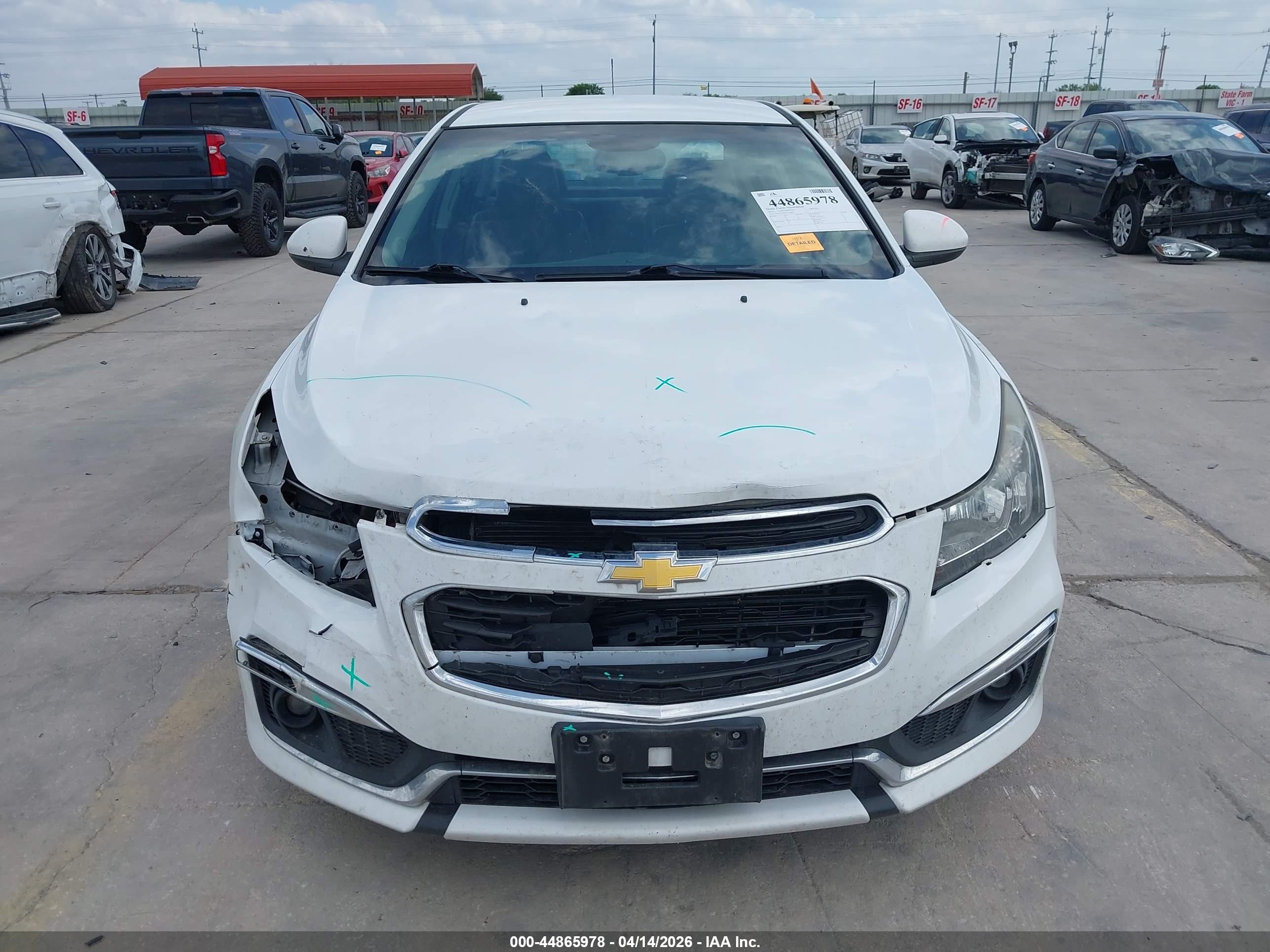 2015 Chevrolet Cruze 2lt Auto White vin: 1G1PE5SB5F7121689