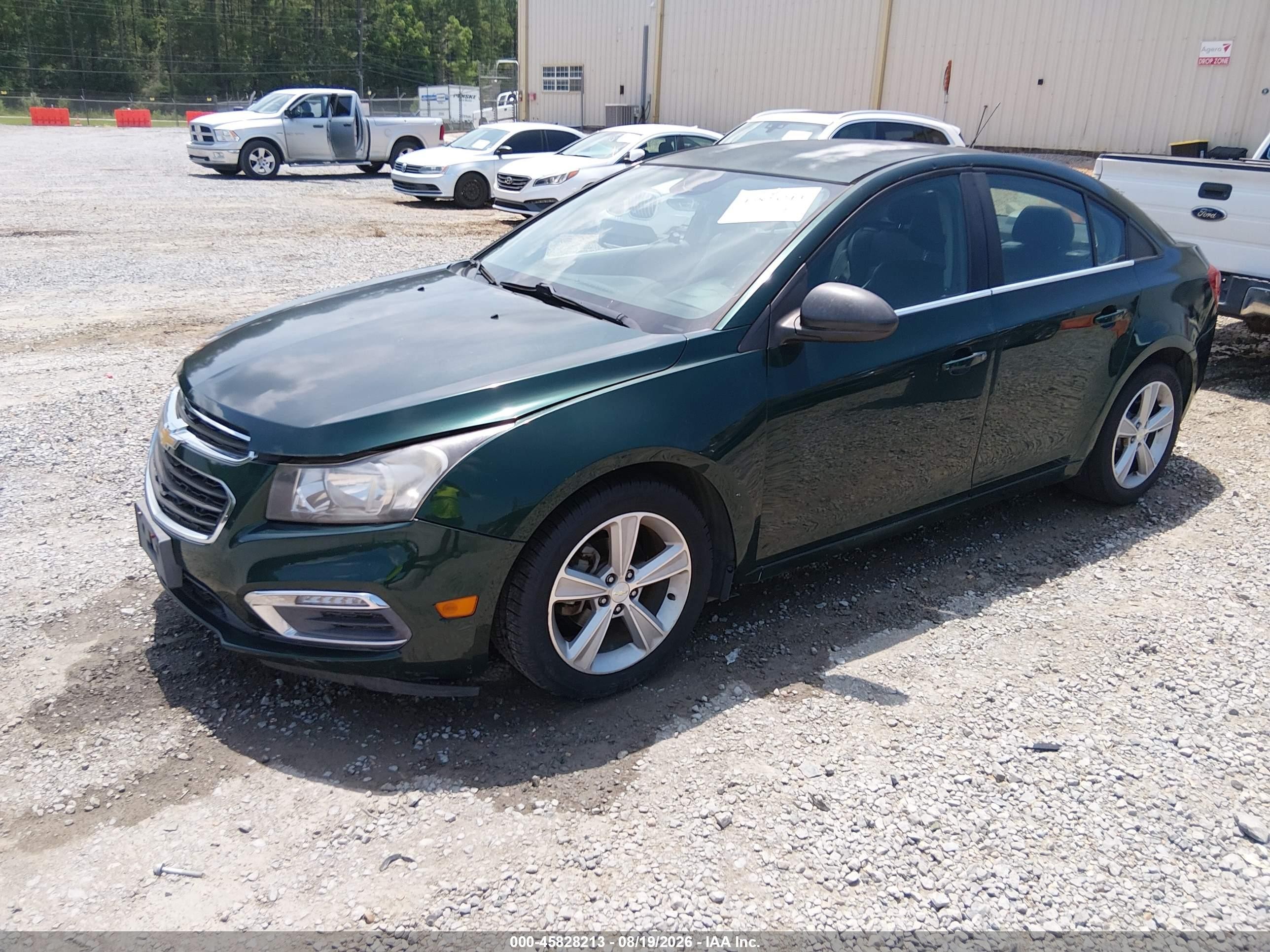 2015 Chevrolet Cruze 2lt Auto Green vin: 1G1PE5SB5F7177938