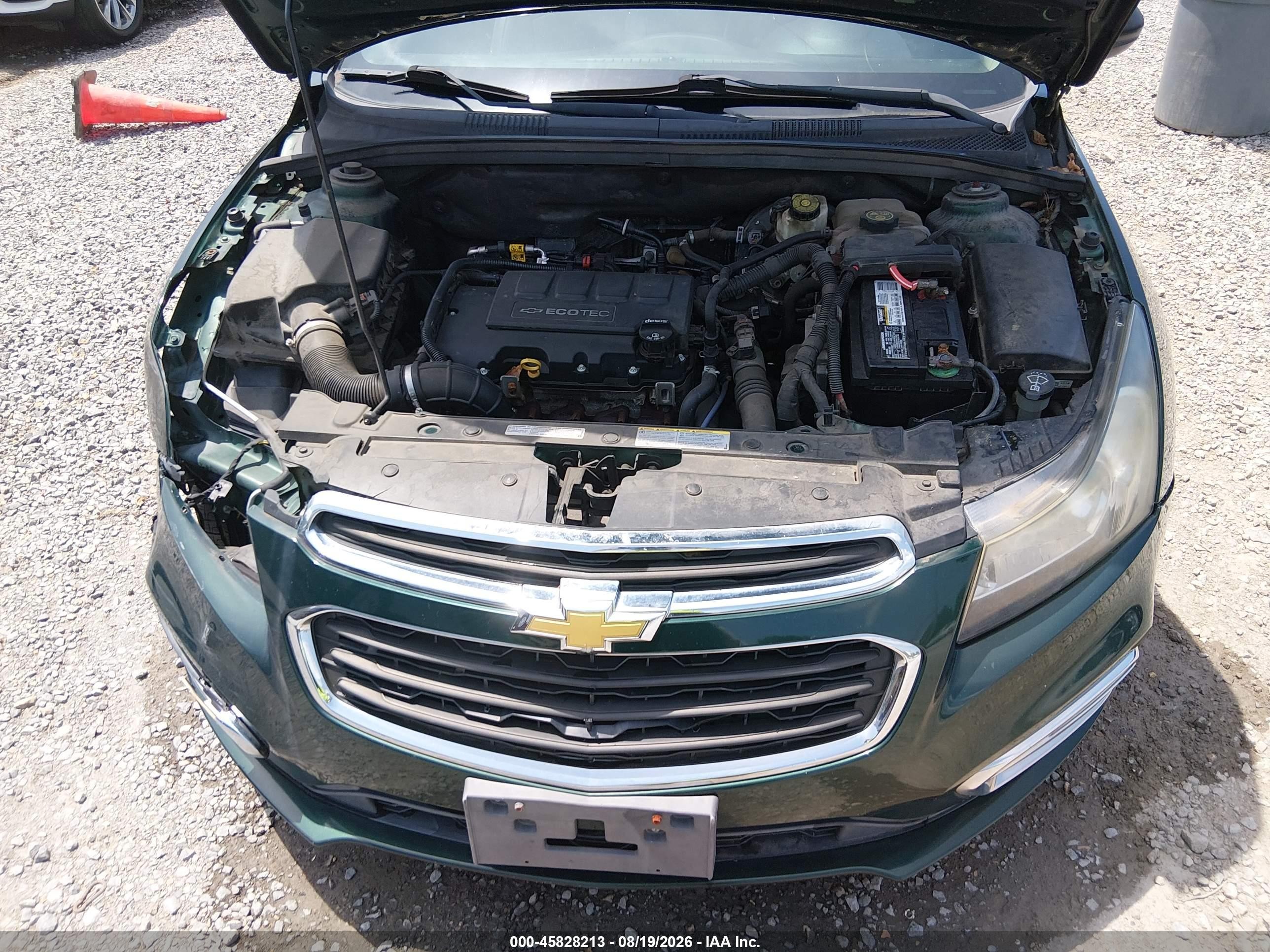 2015 Chevrolet Cruze 2lt Auto Green vin: 1G1PE5SB5F7177938