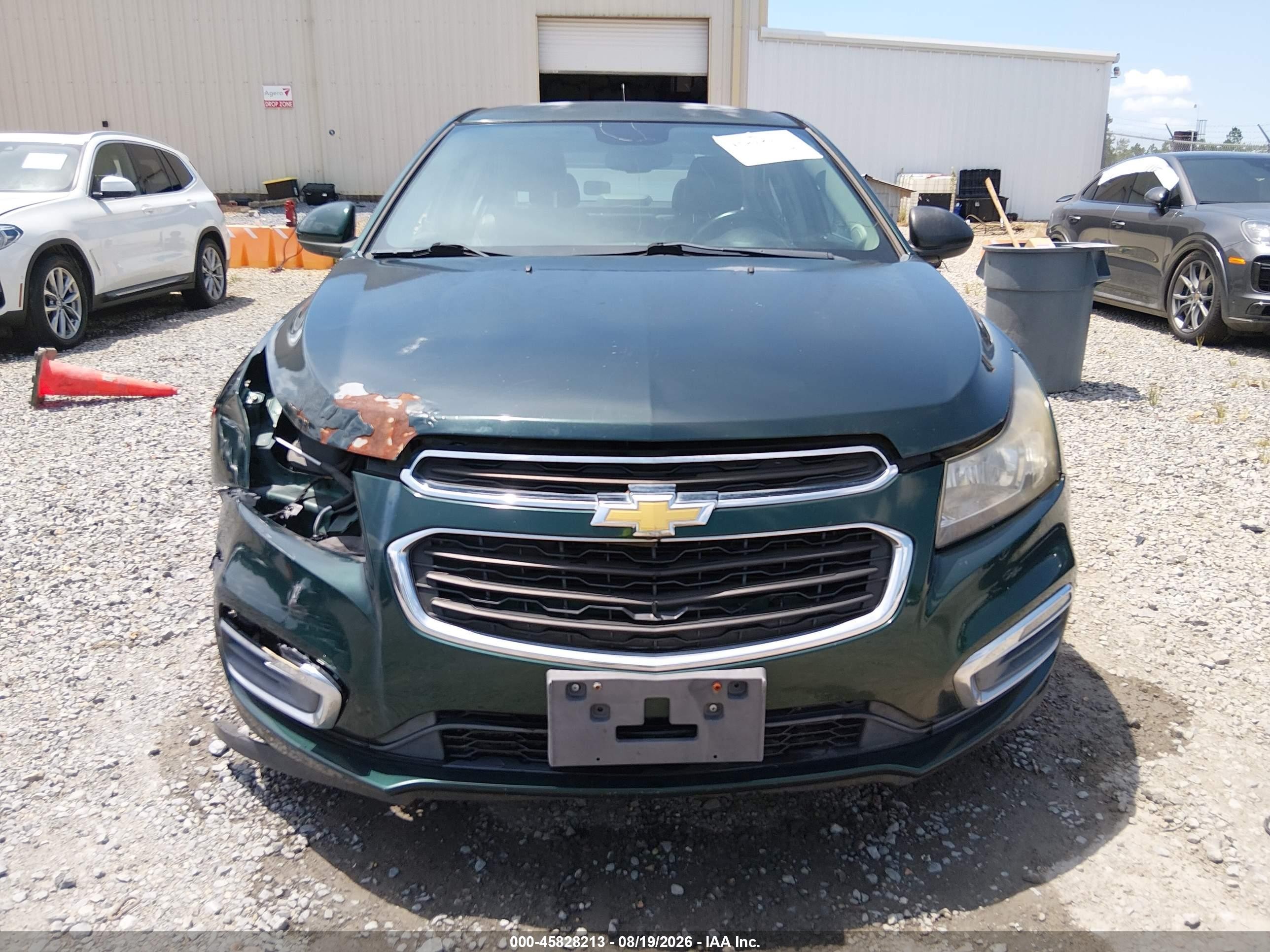 2015 Chevrolet Cruze 2lt Auto Green vin: 1G1PE5SB5F7177938