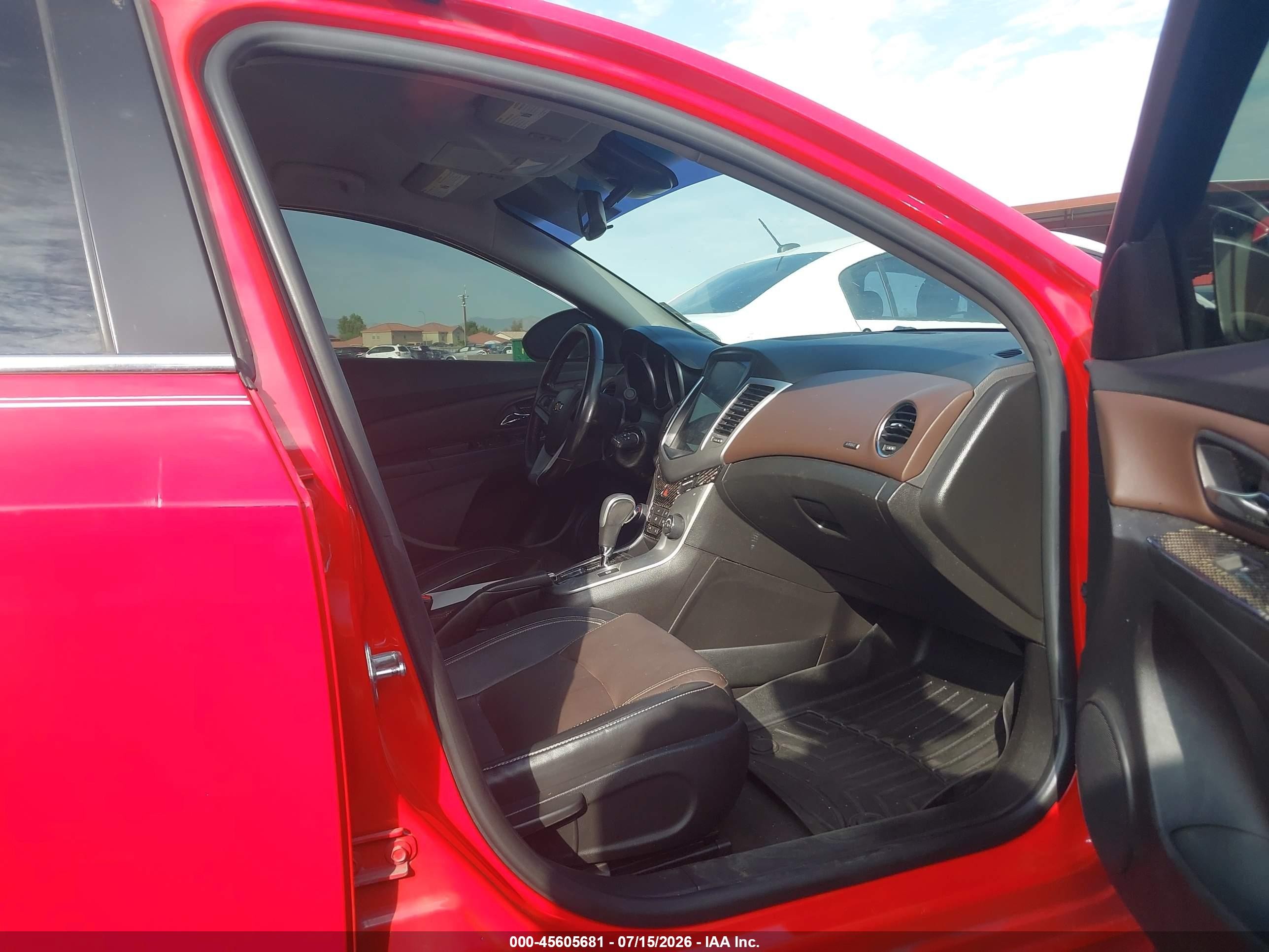 2015 Chevrolet Cruze 2lt Auto Red vin: 1G1PE5SB5F7180404