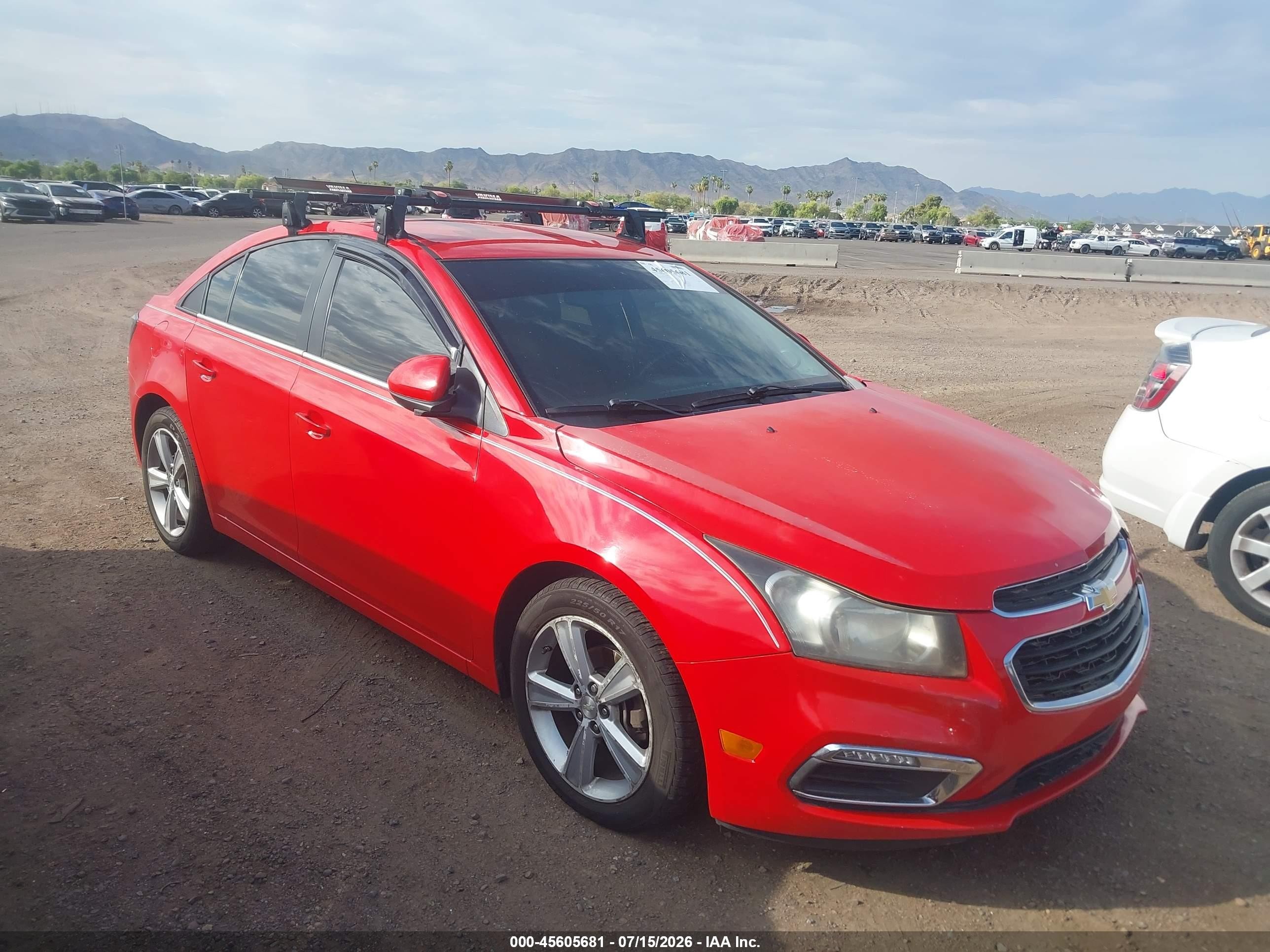 2015 Chevrolet Cruze 2lt Auto Red vin: 1G1PE5SB5F7180404