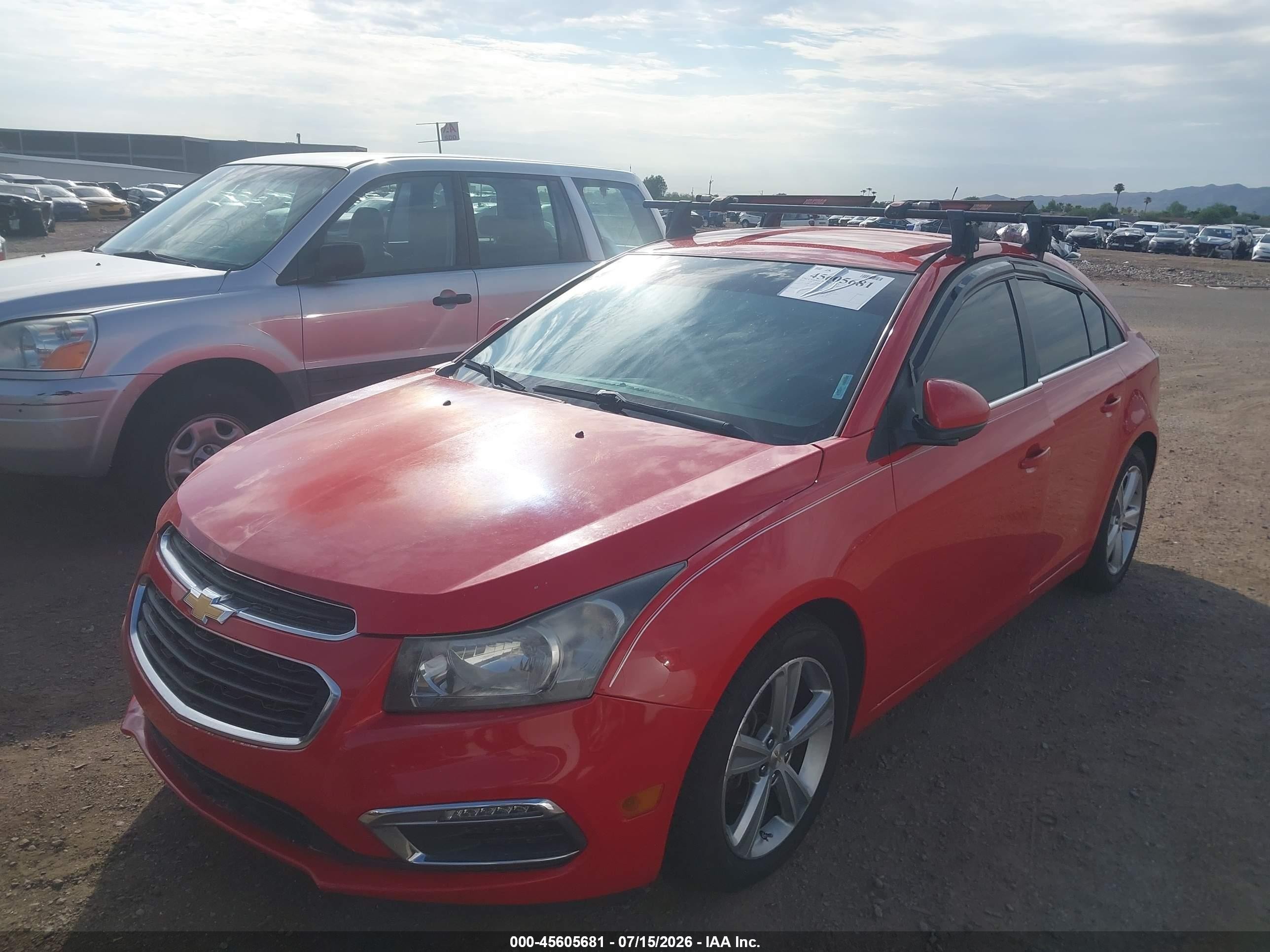 2015 Chevrolet Cruze 2lt Auto Red vin: 1G1PE5SB5F7180404
