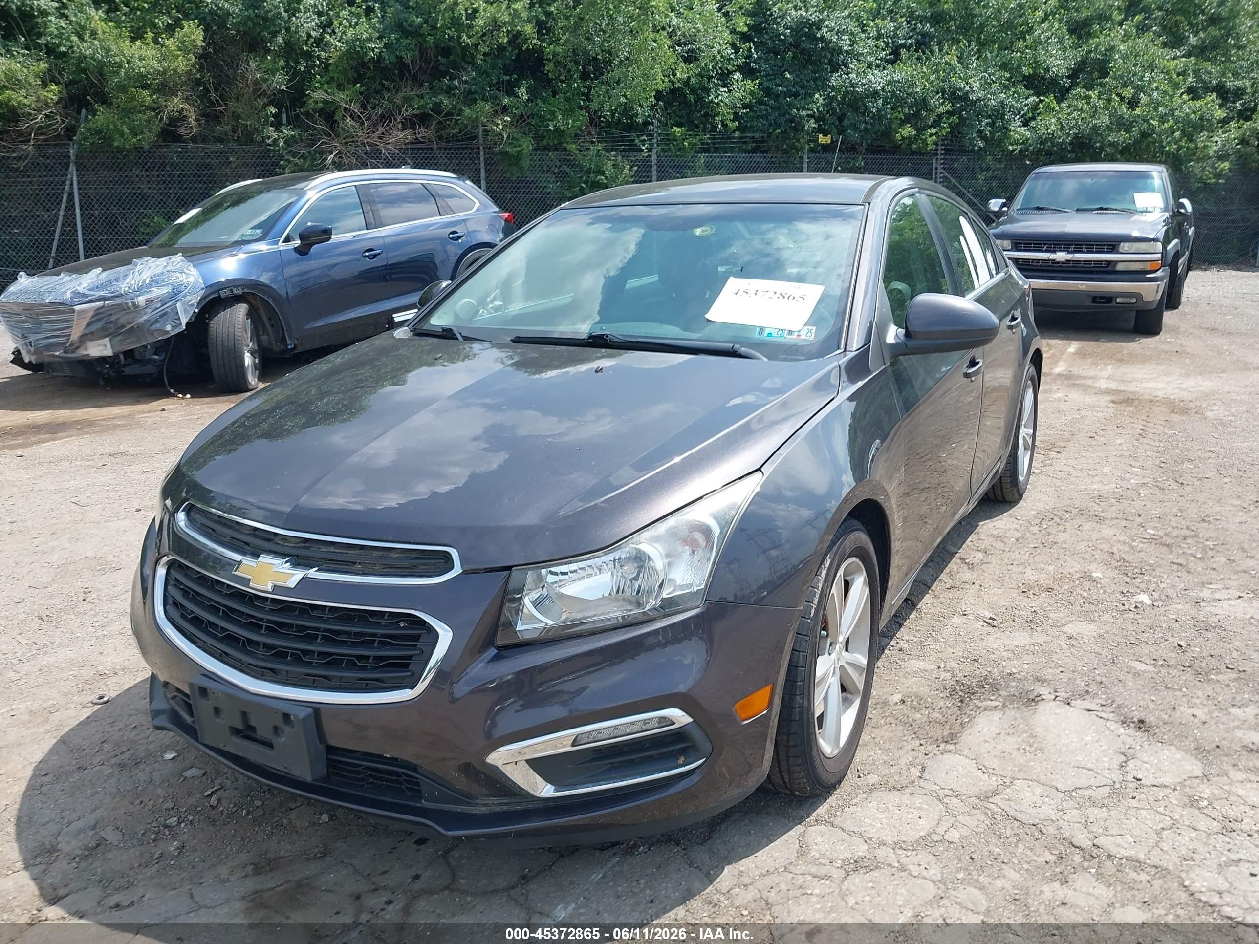 2015 Chevrolet Cruze 2lt Auto Gray vin: 1G1PE5SB5F7221159