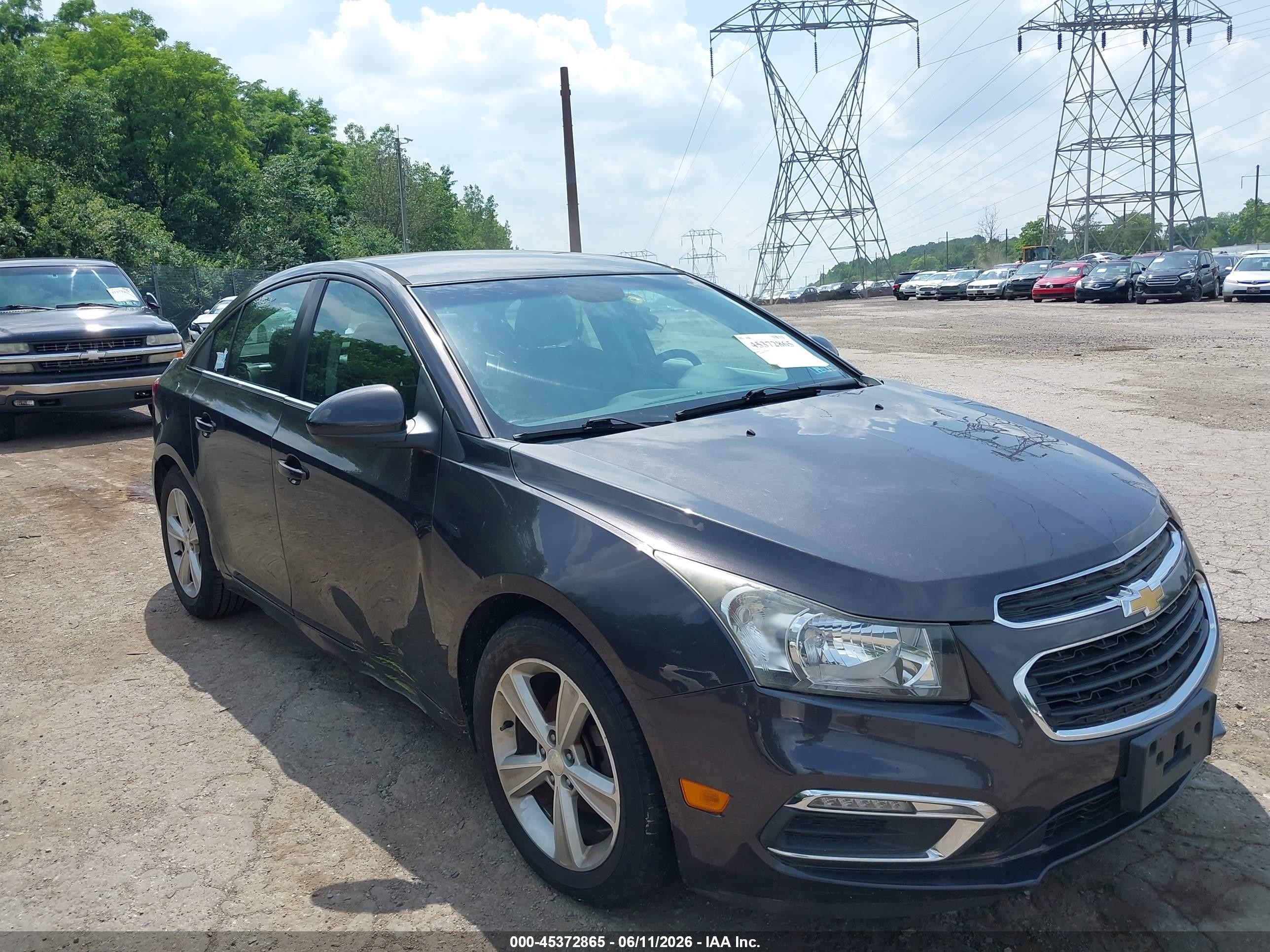2015 Chevrolet Cruze 2lt Auto Gray vin: 1G1PE5SB5F7221159