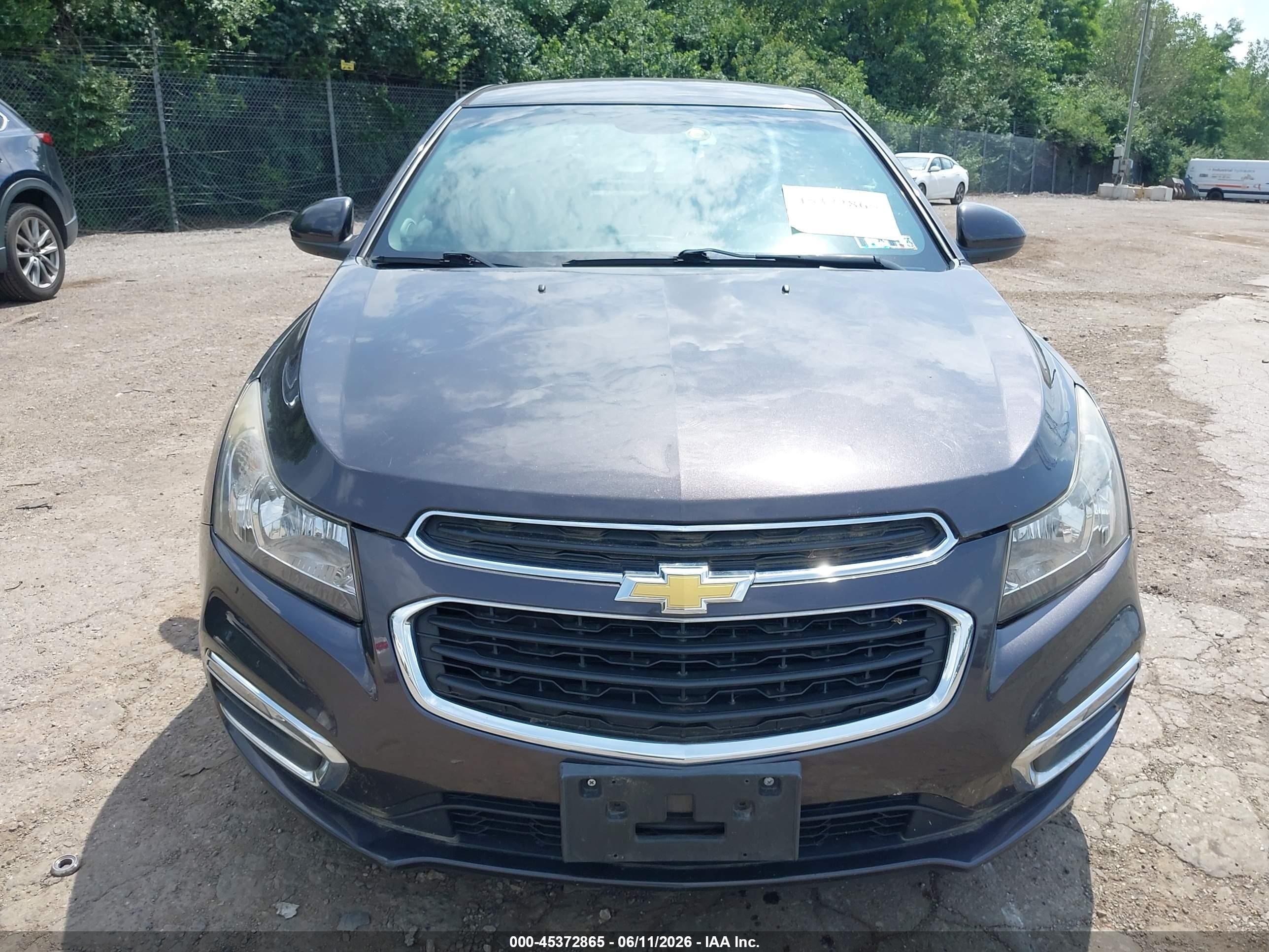 2015 Chevrolet Cruze 2lt Auto Gray vin: 1G1PE5SB5F7221159
