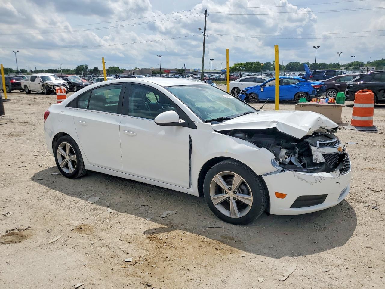 2013 Chevrolet Cruze Lt White vin: 1G1PE5SB6D7141267